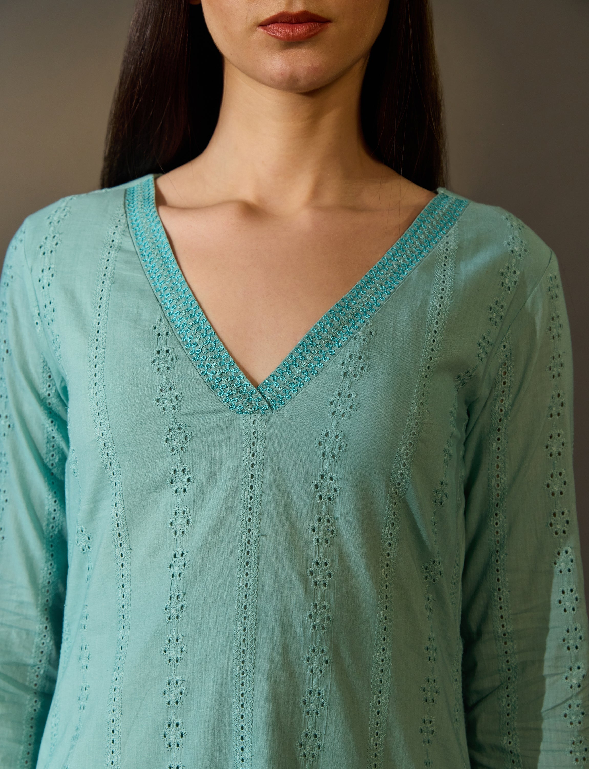 Sky Blue Hakoba Kurta