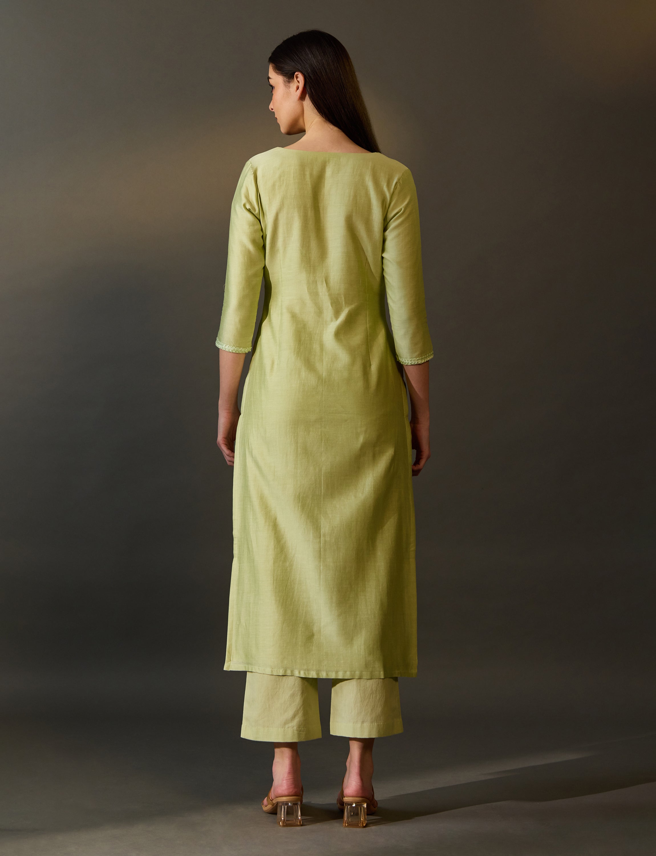 Light Green Embroidered Kurta