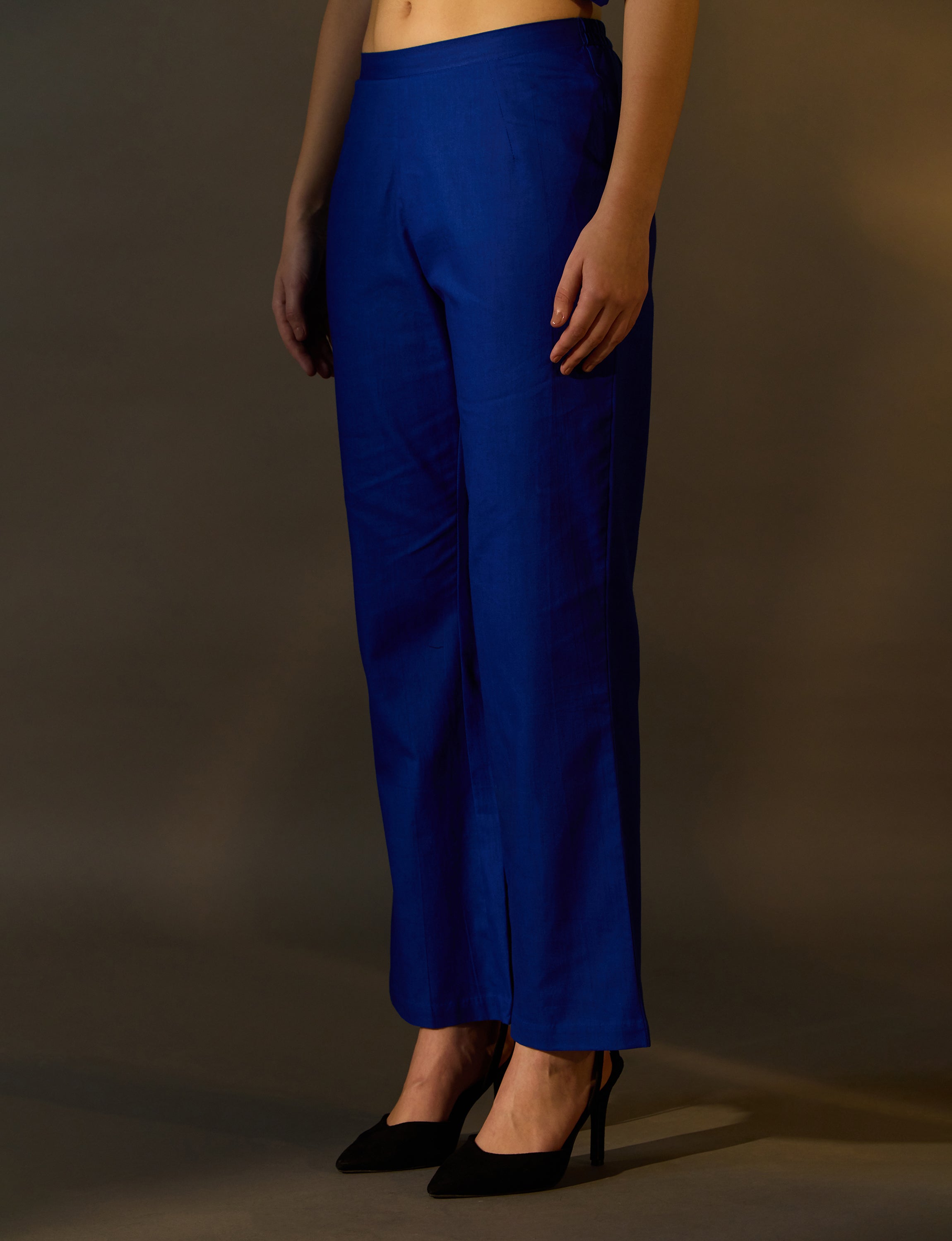 Blue Mul Cotton Pants