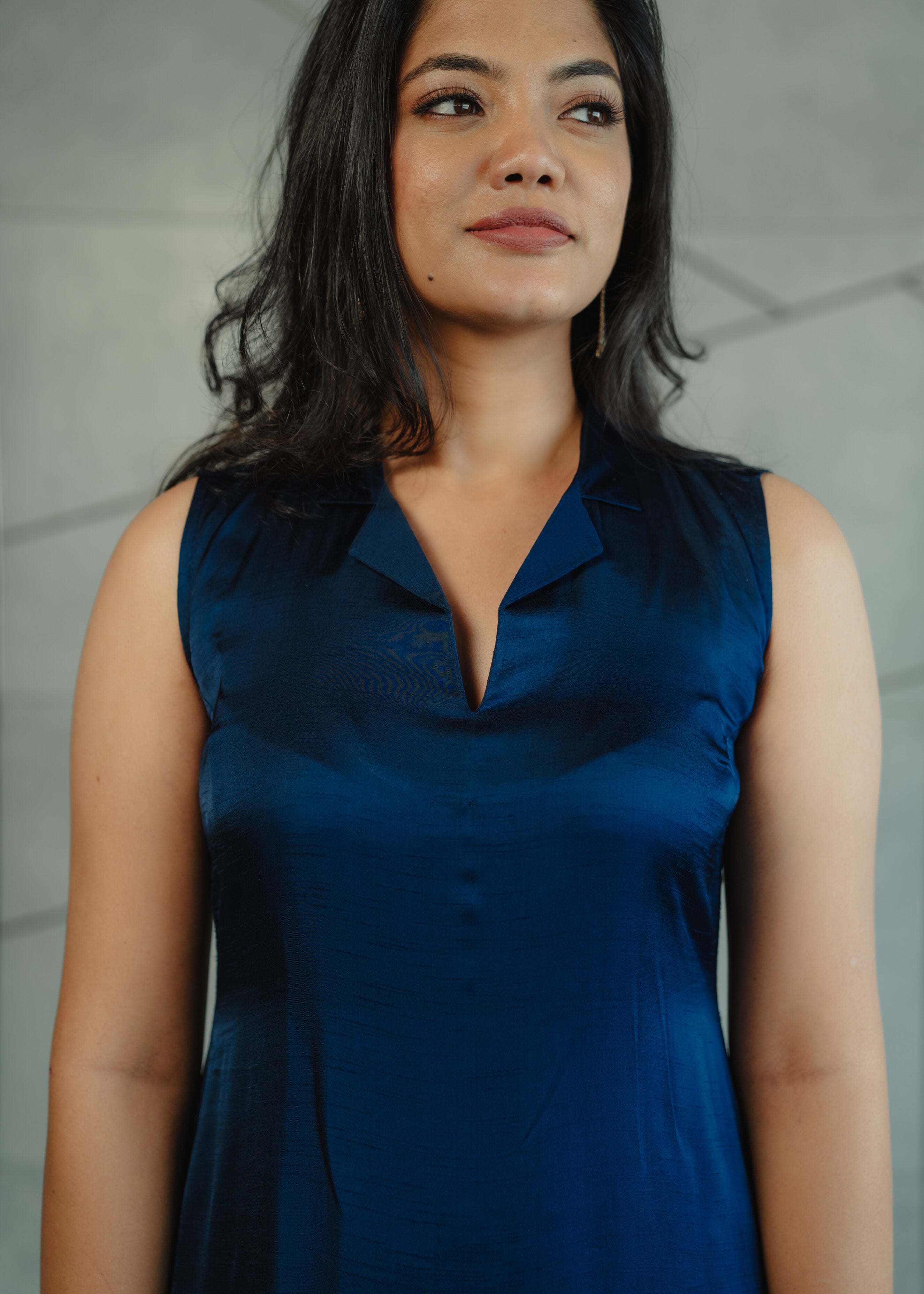 Dark Blue Dupion Silk Kurta