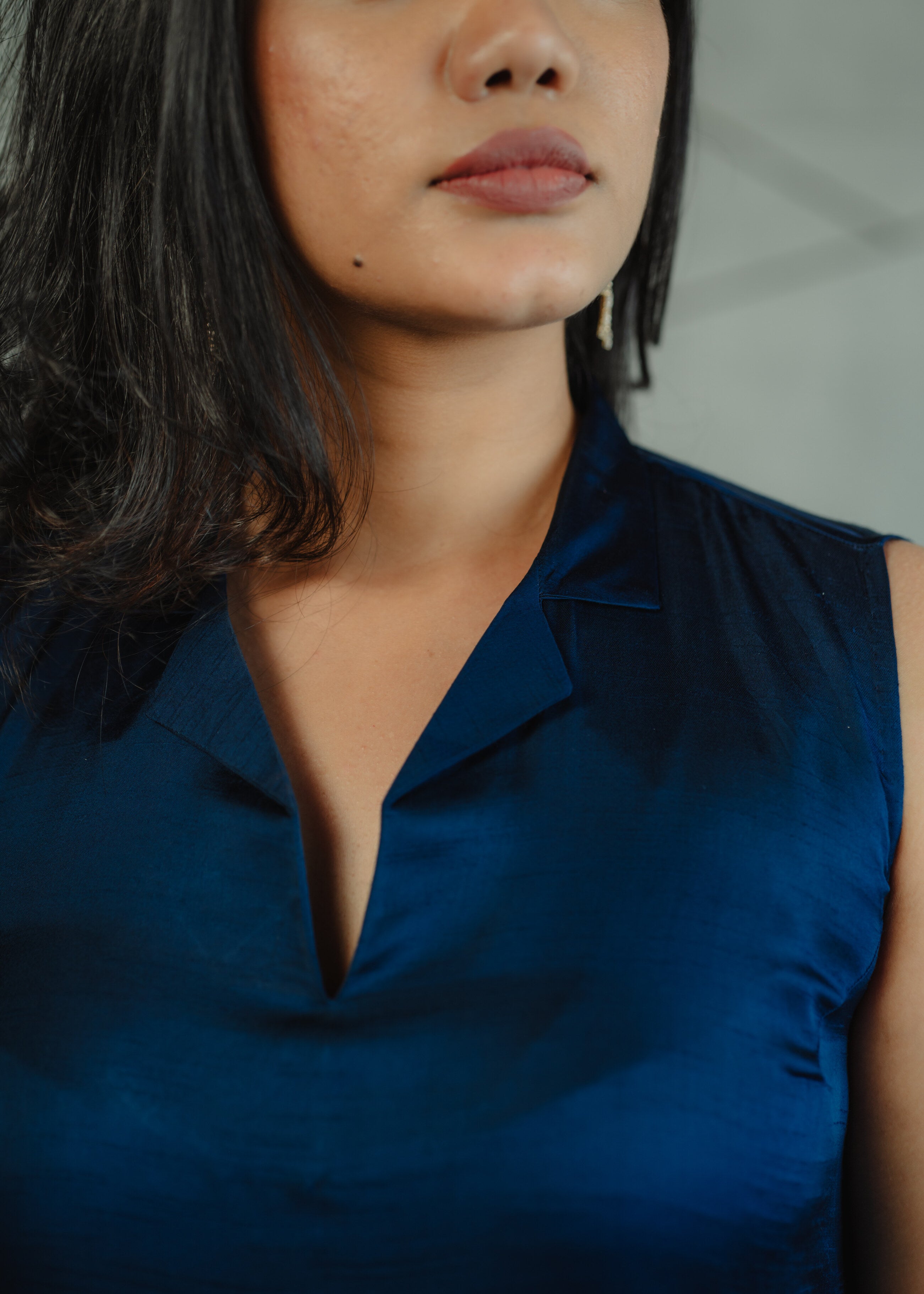 Dark Blue Dupion Silk Kurta