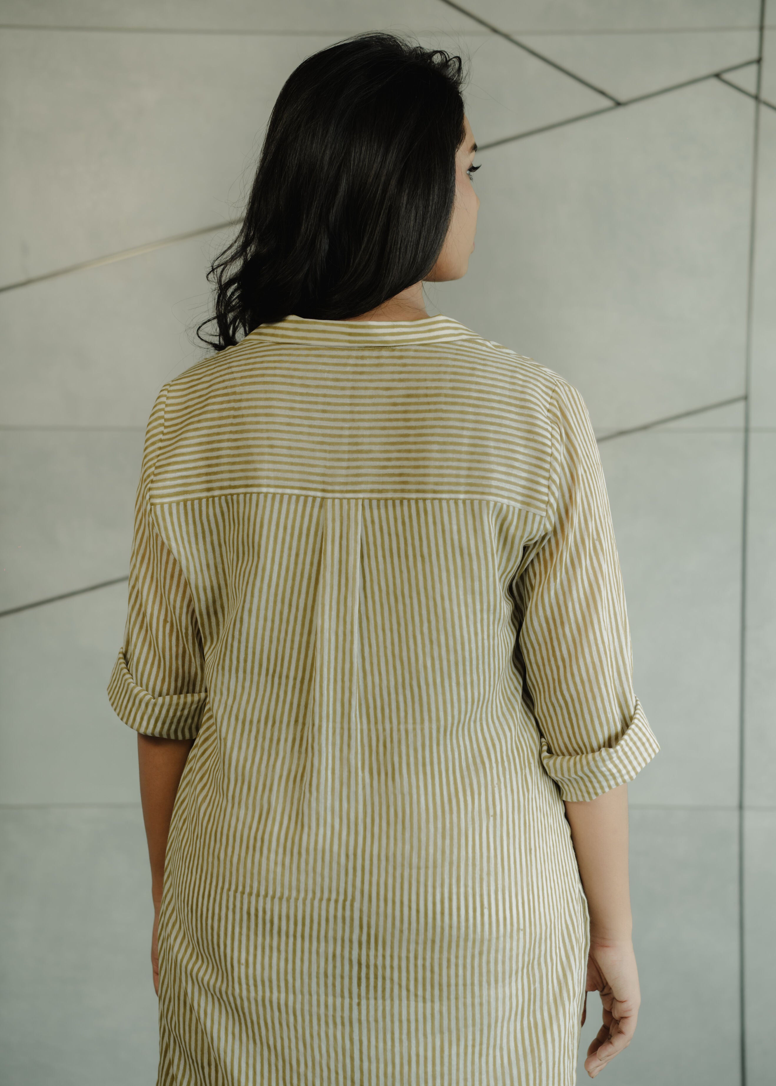 Light Green Stripped Shirt