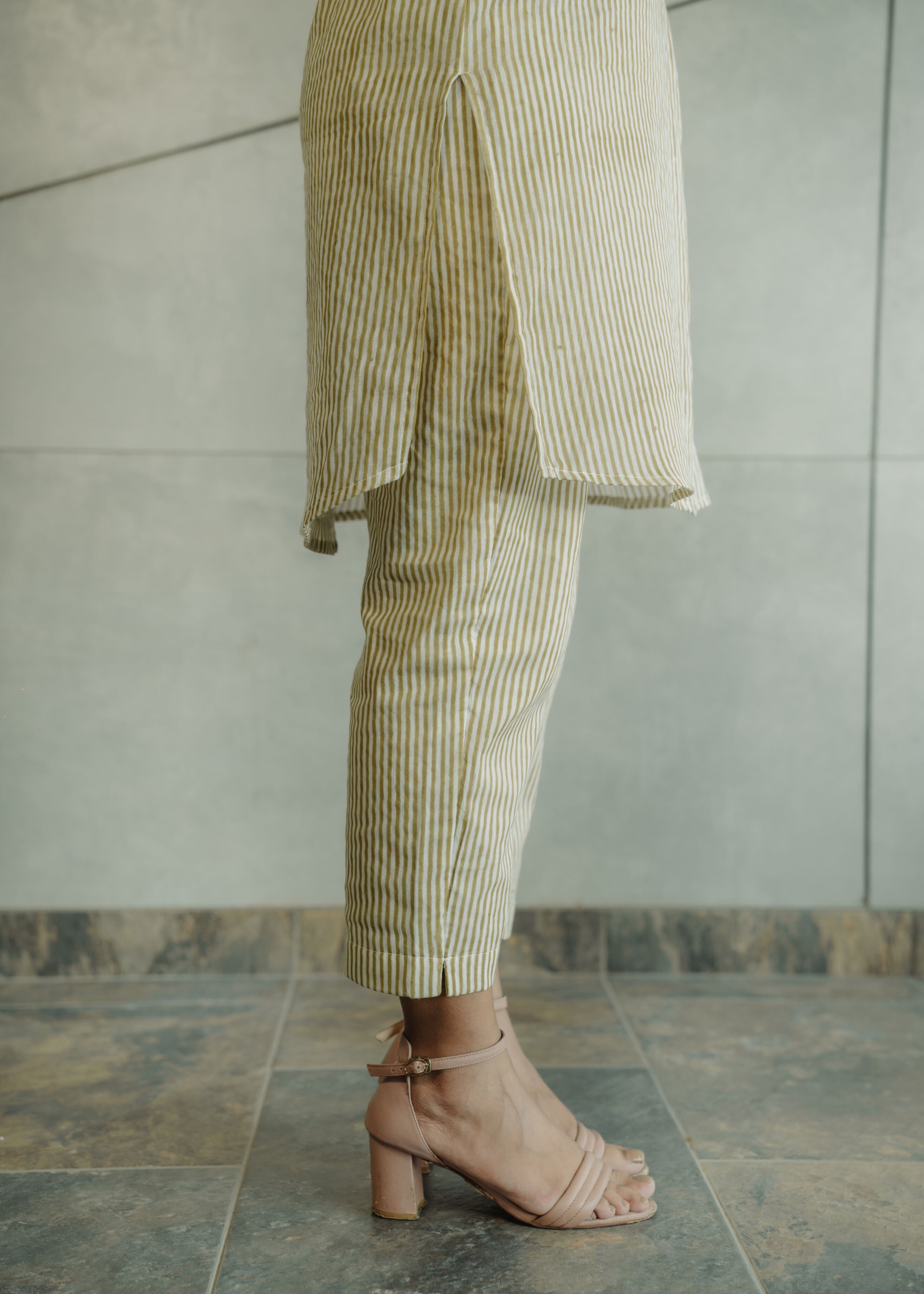 Light Green Stripped Shirt