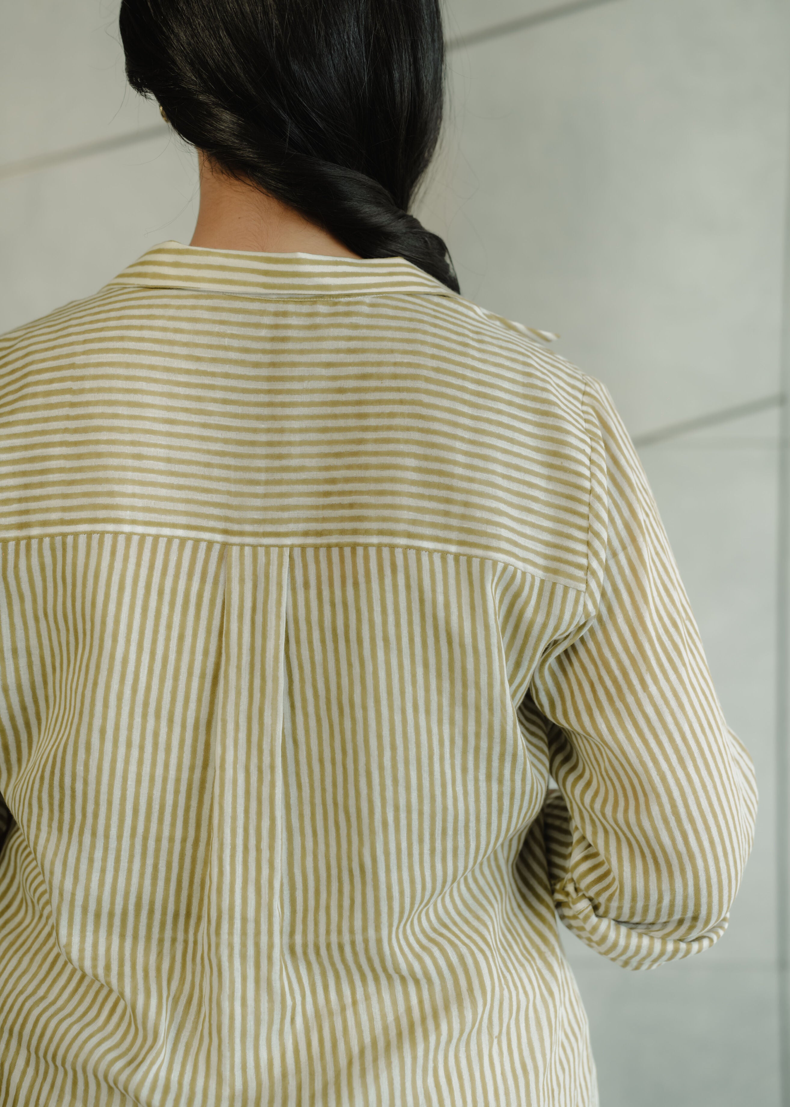 Light Green Stripped Shirt