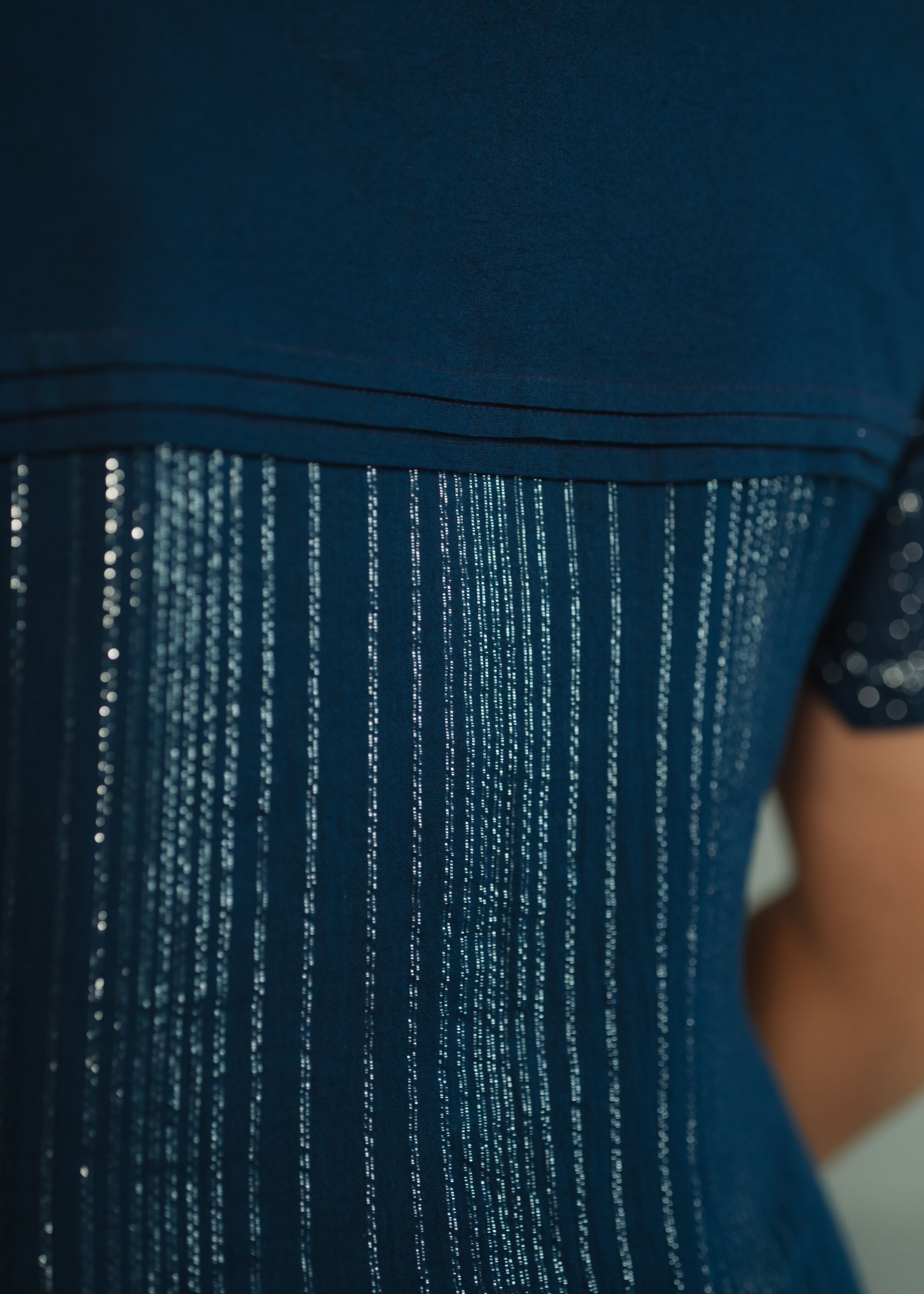 Dark Blue Shimmering Kurta