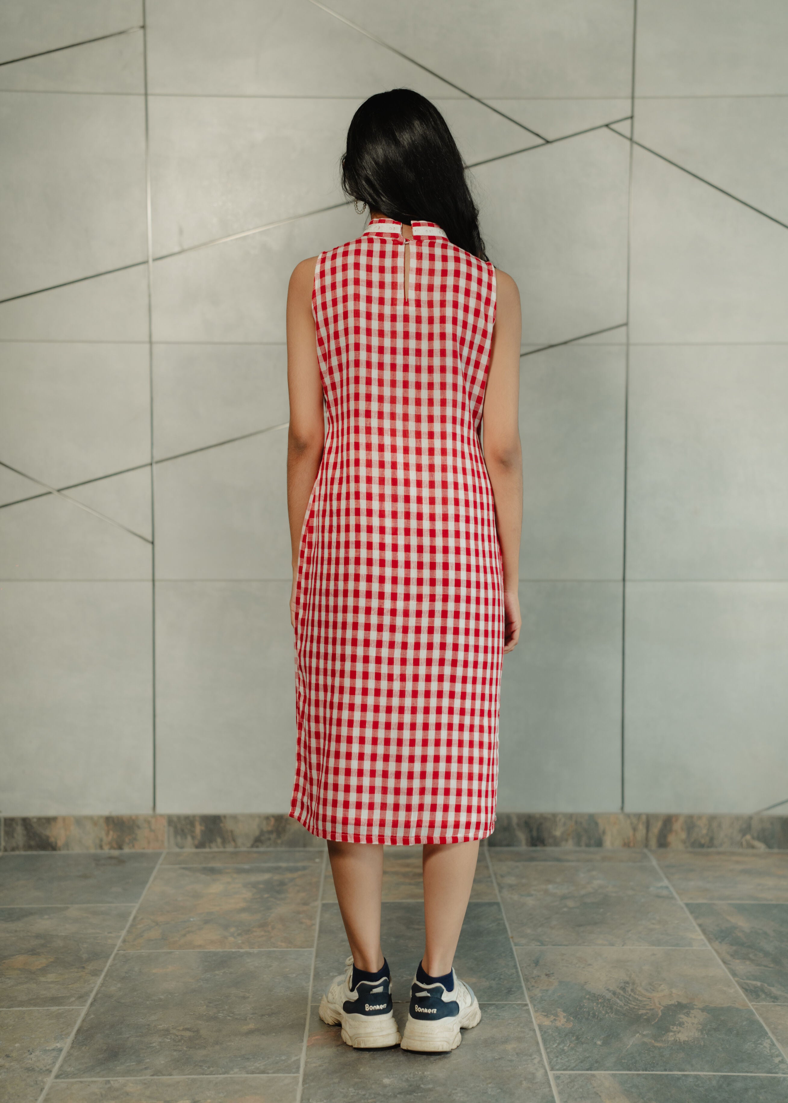 Red and White Gingham Dress