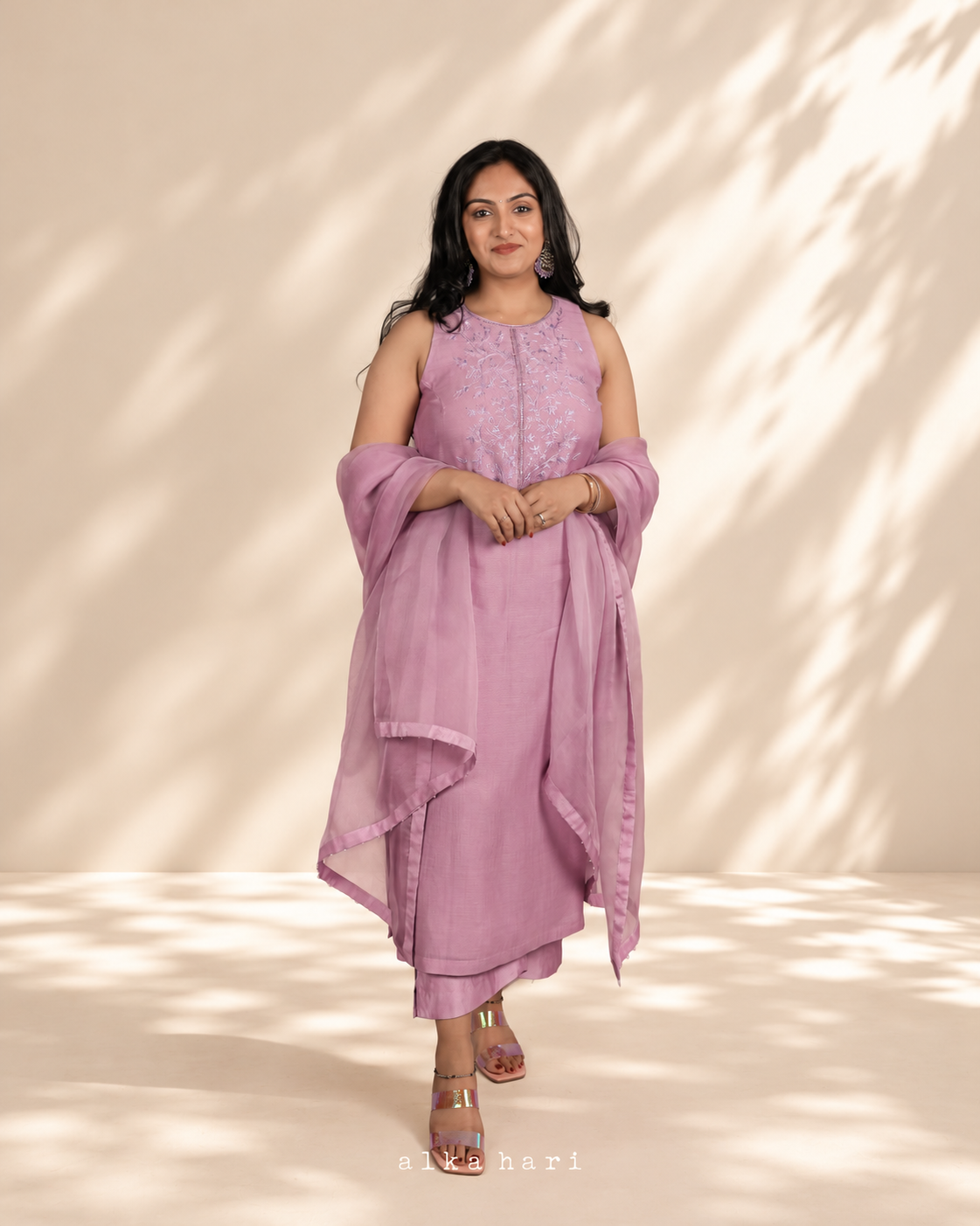 Bubblegum Pink Chanderi Silk Kurta