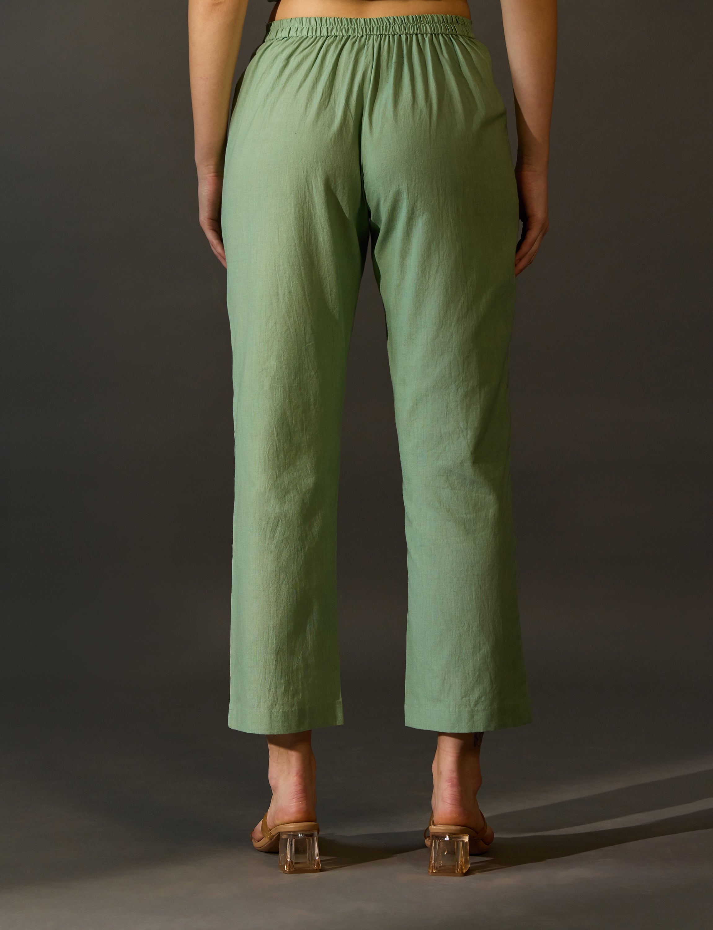 Soft Pastel Green Palazzo Pants