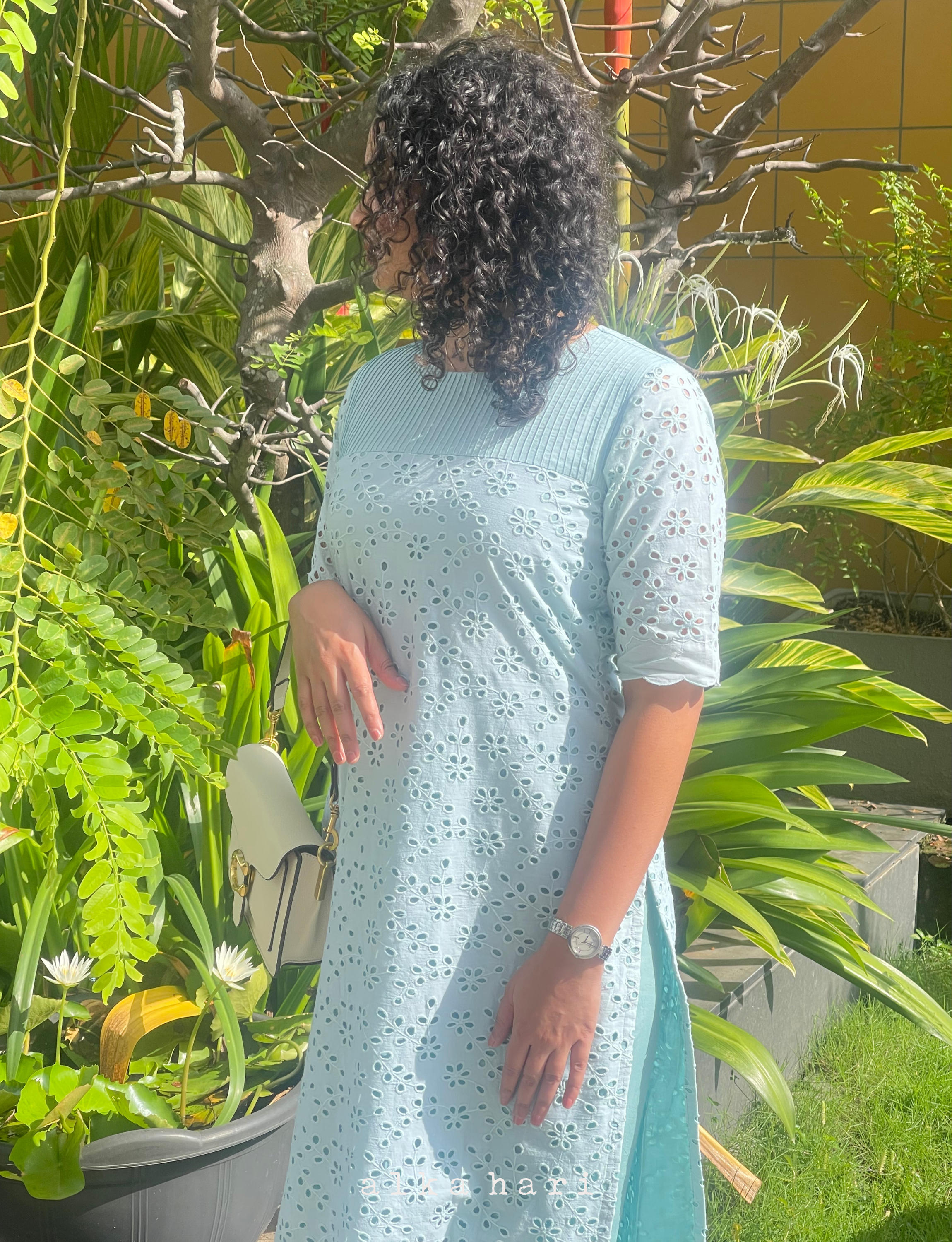 Pastel Blue Hakoba Kurta
