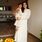 Off White Textured Anarkali