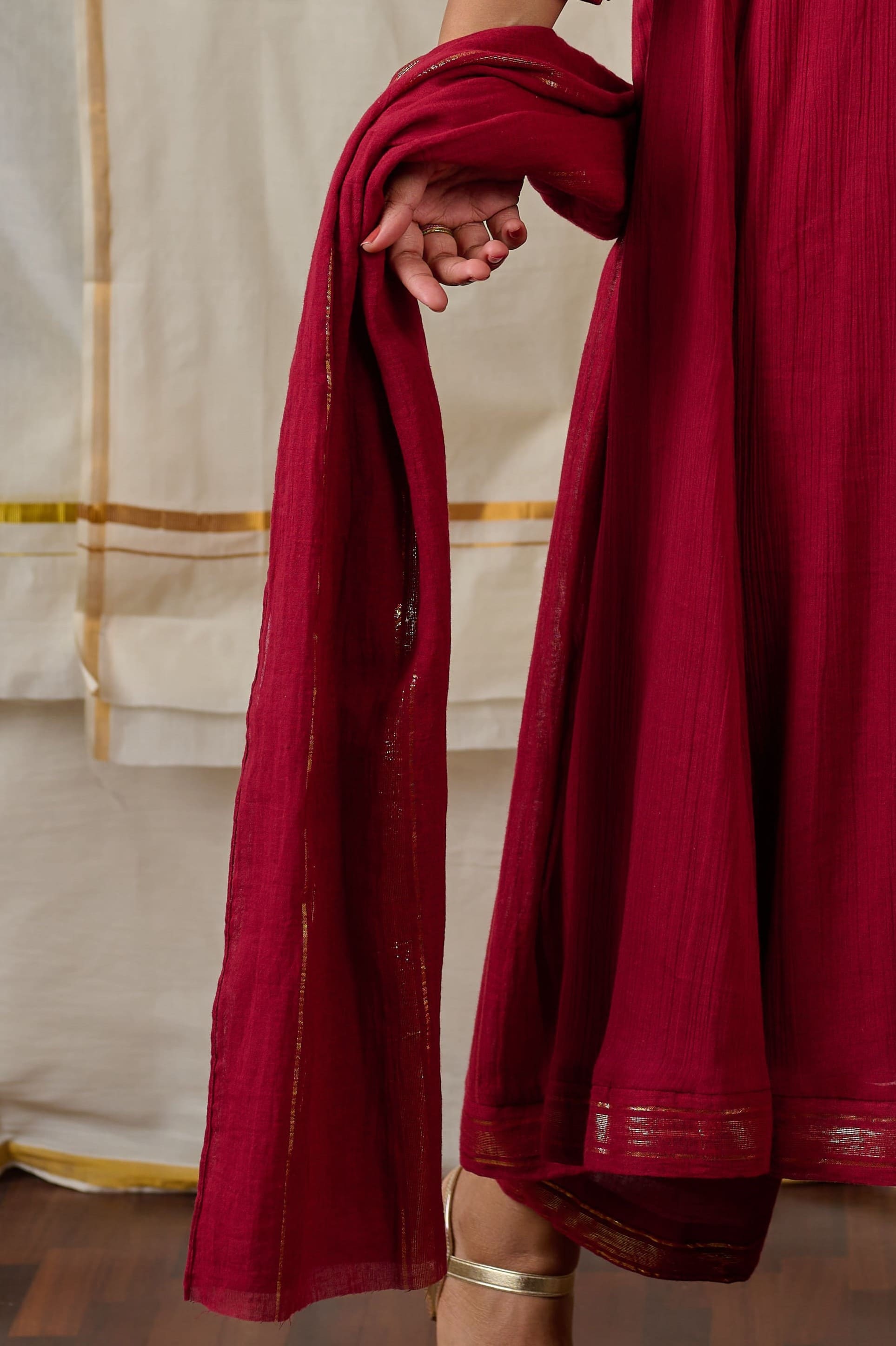 Maroon Dupatta