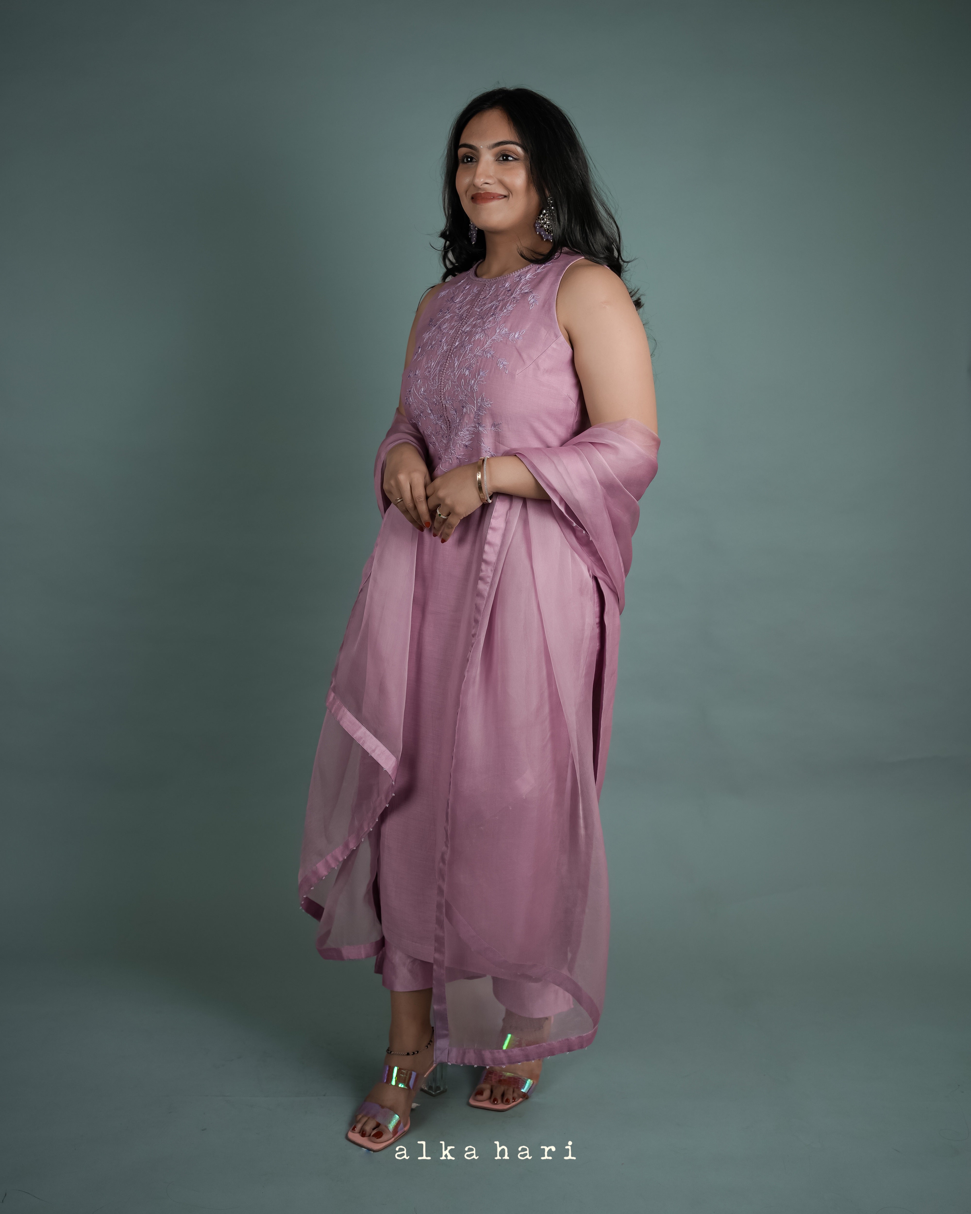 Bubblegum Pink Chanderi Silk Kurta