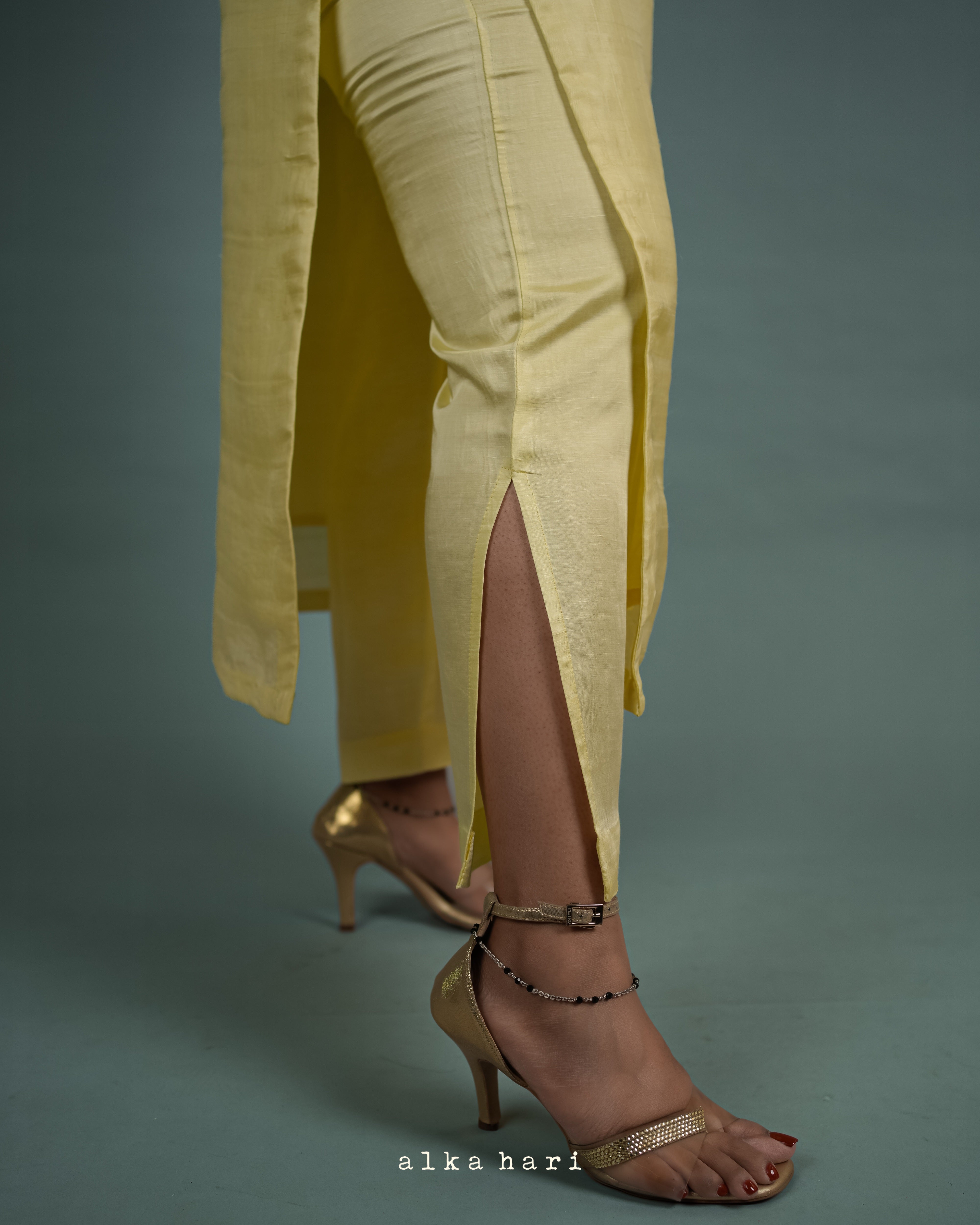 Butter Yellow Linen Pants