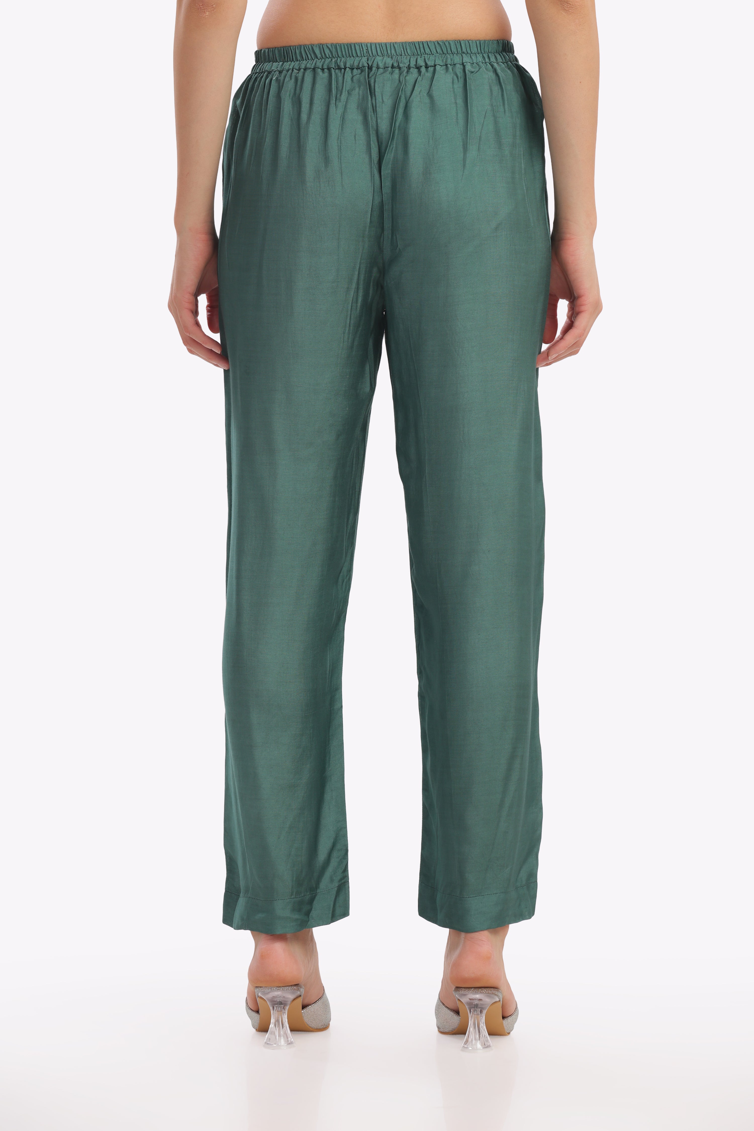 Teal Kalamkari Printed Kurta Set