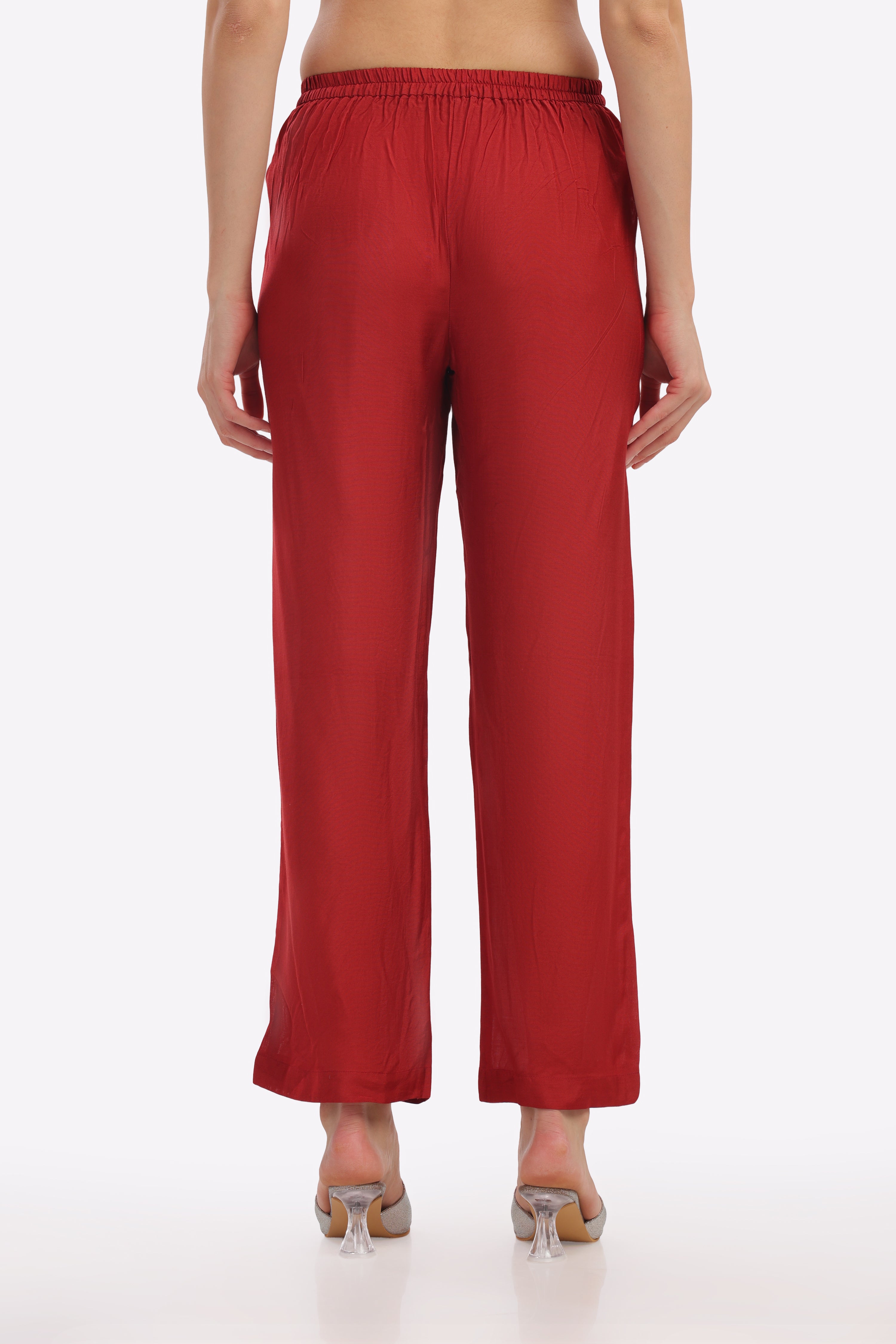 Rustic Red Printed Kurta Set