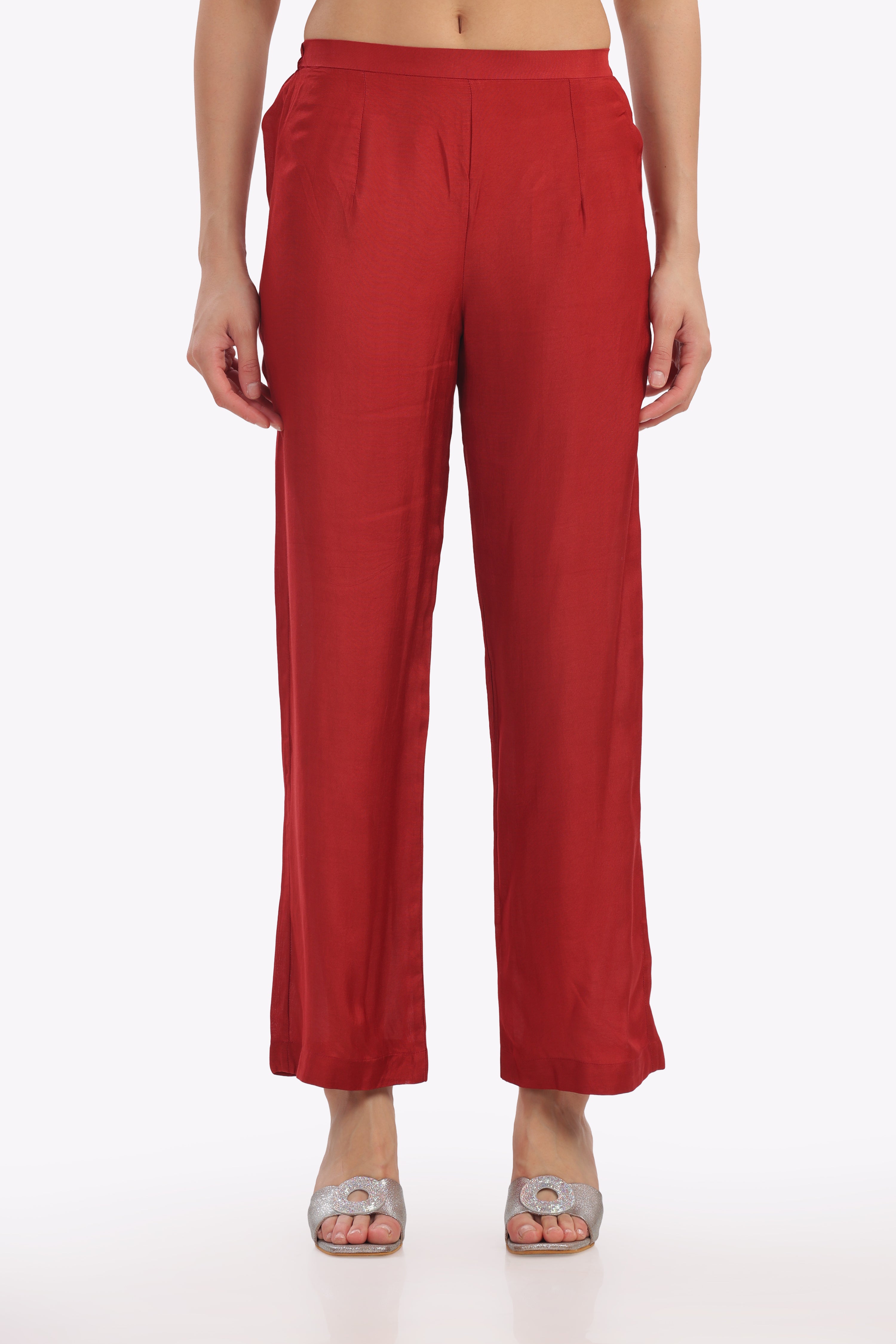 Rustic Red Printed Kurta Set