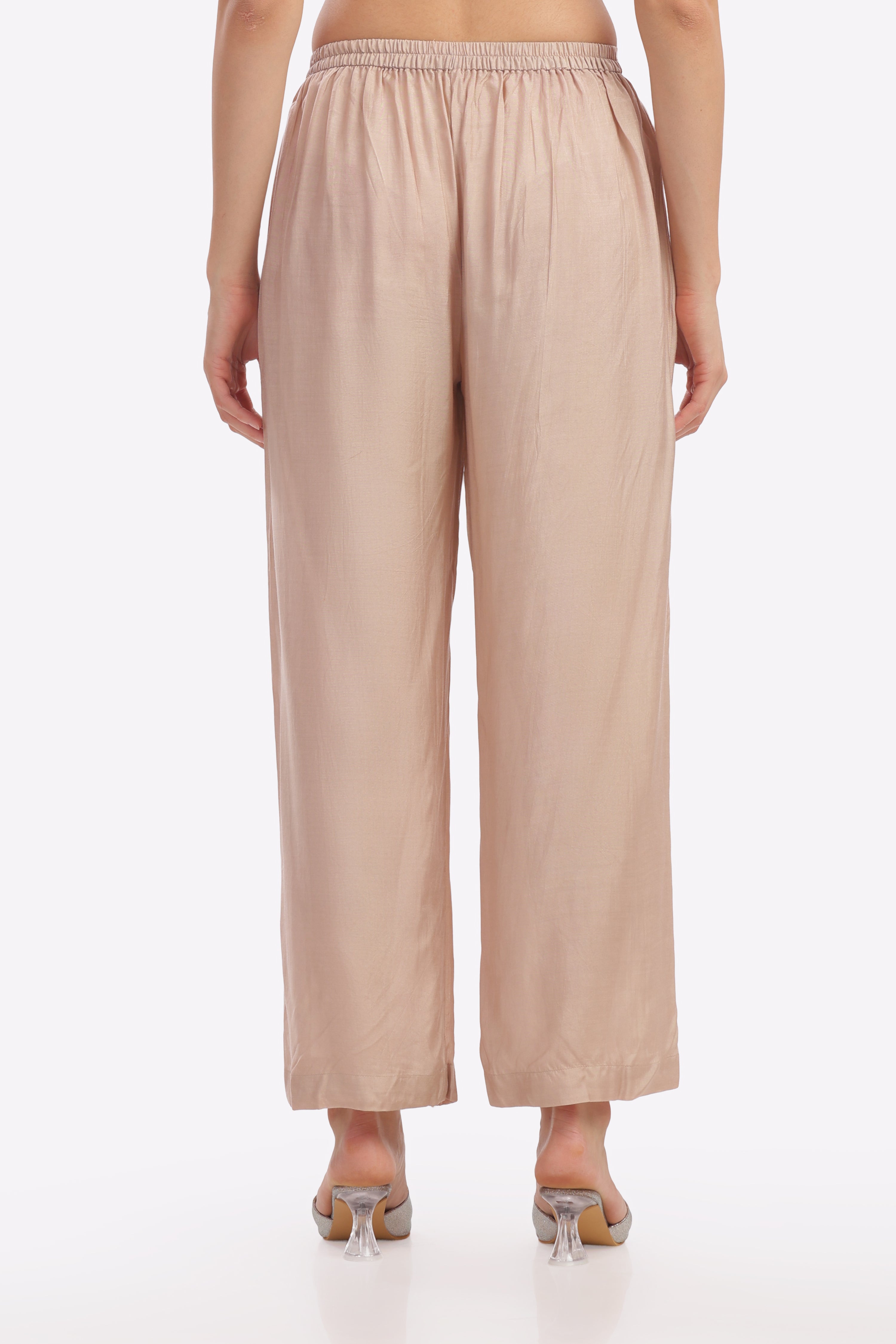 Pastel Peach Printed Kurta Set