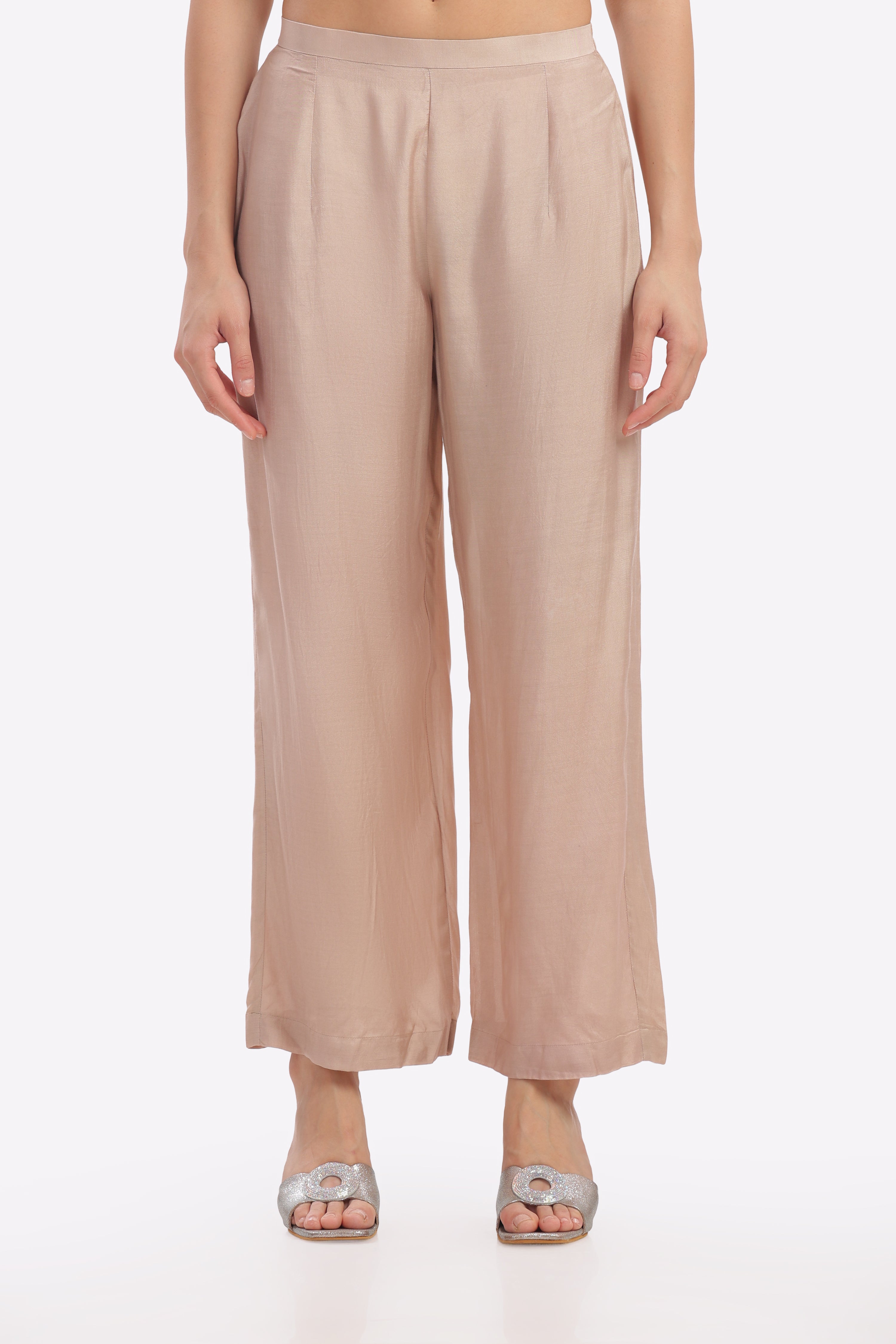 Pastel Peach Printed Kurta Set