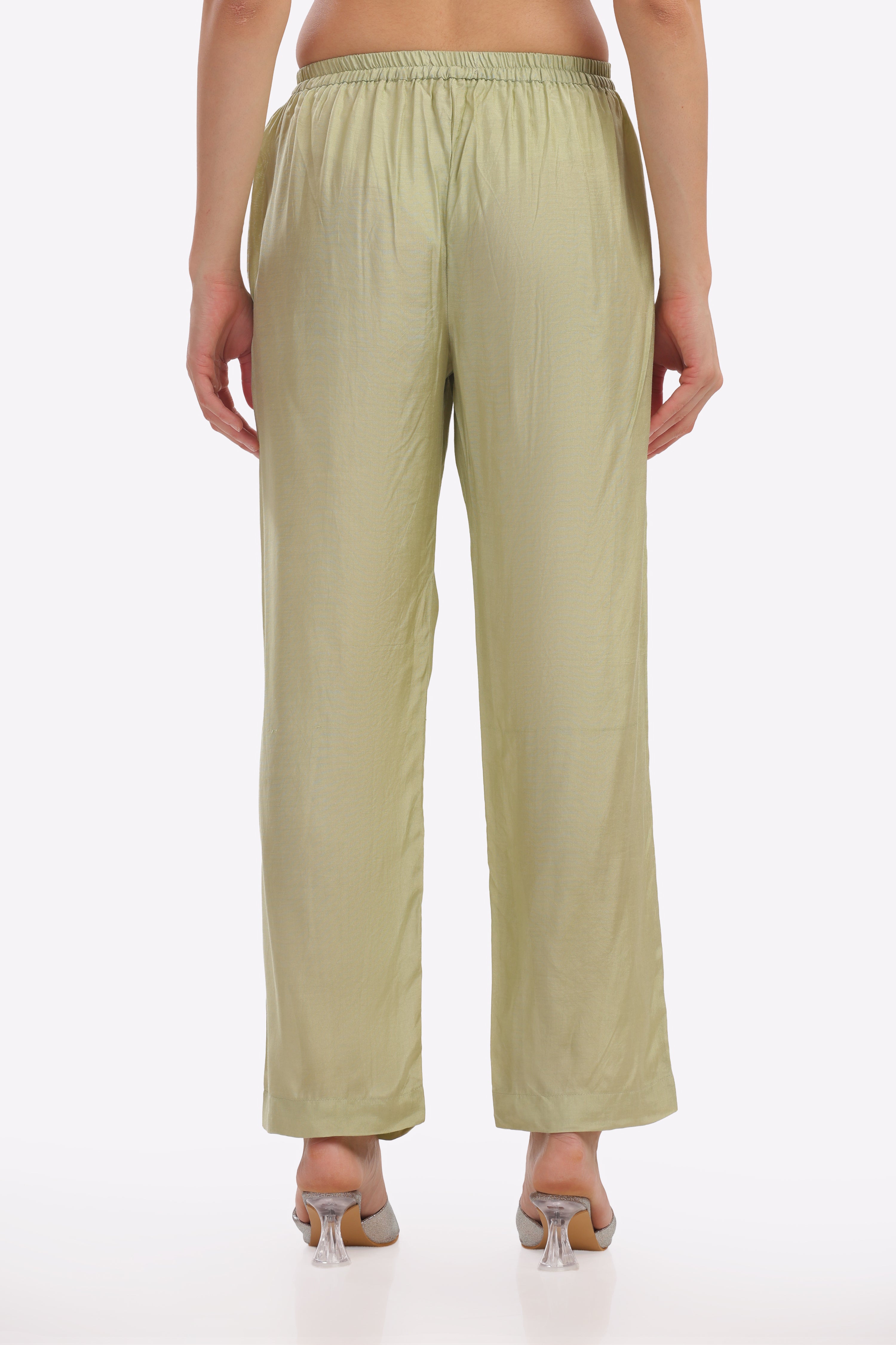 Pastel Green Floral Printed Kurta Set