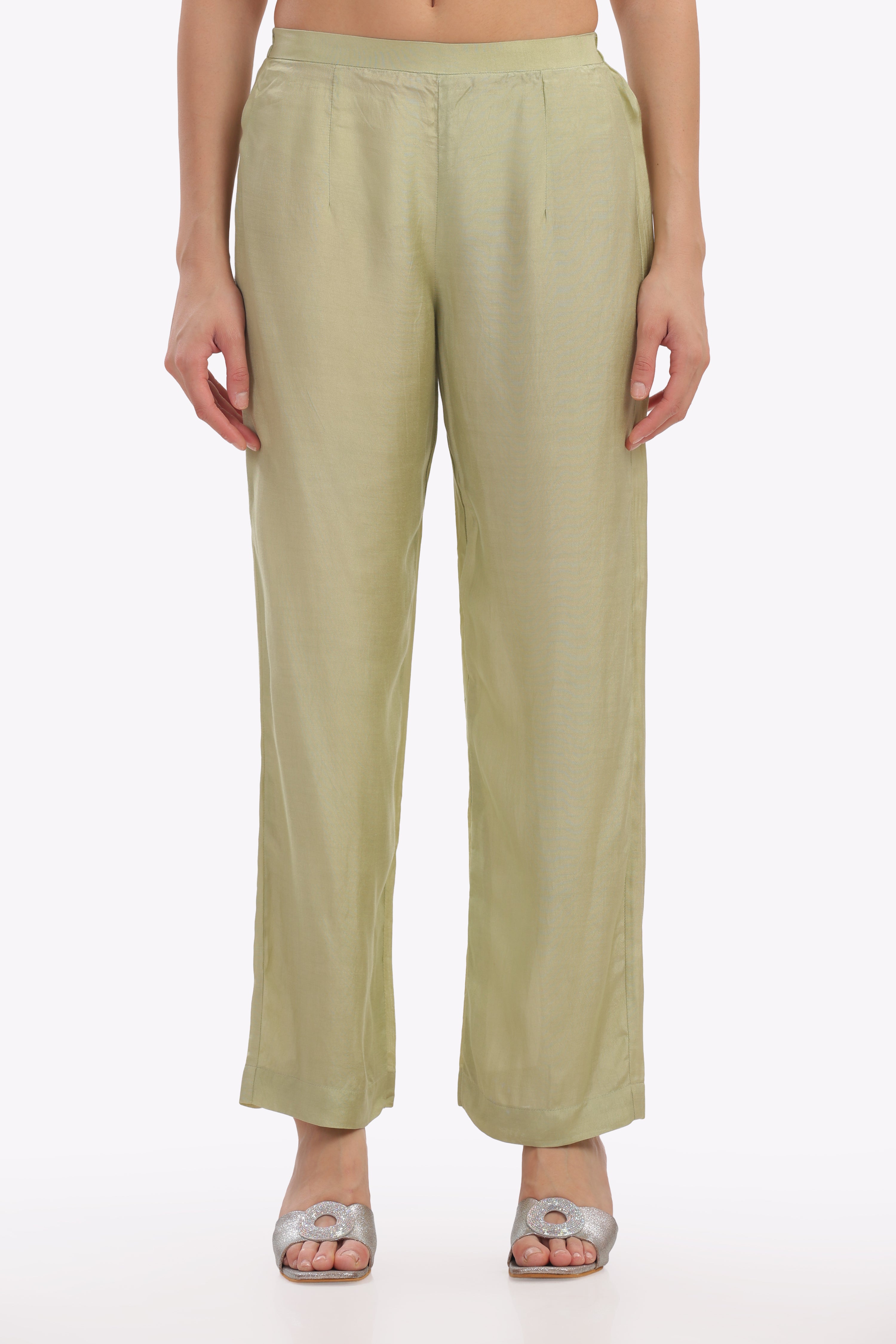 Pastel Green Floral Printed Kurta Set