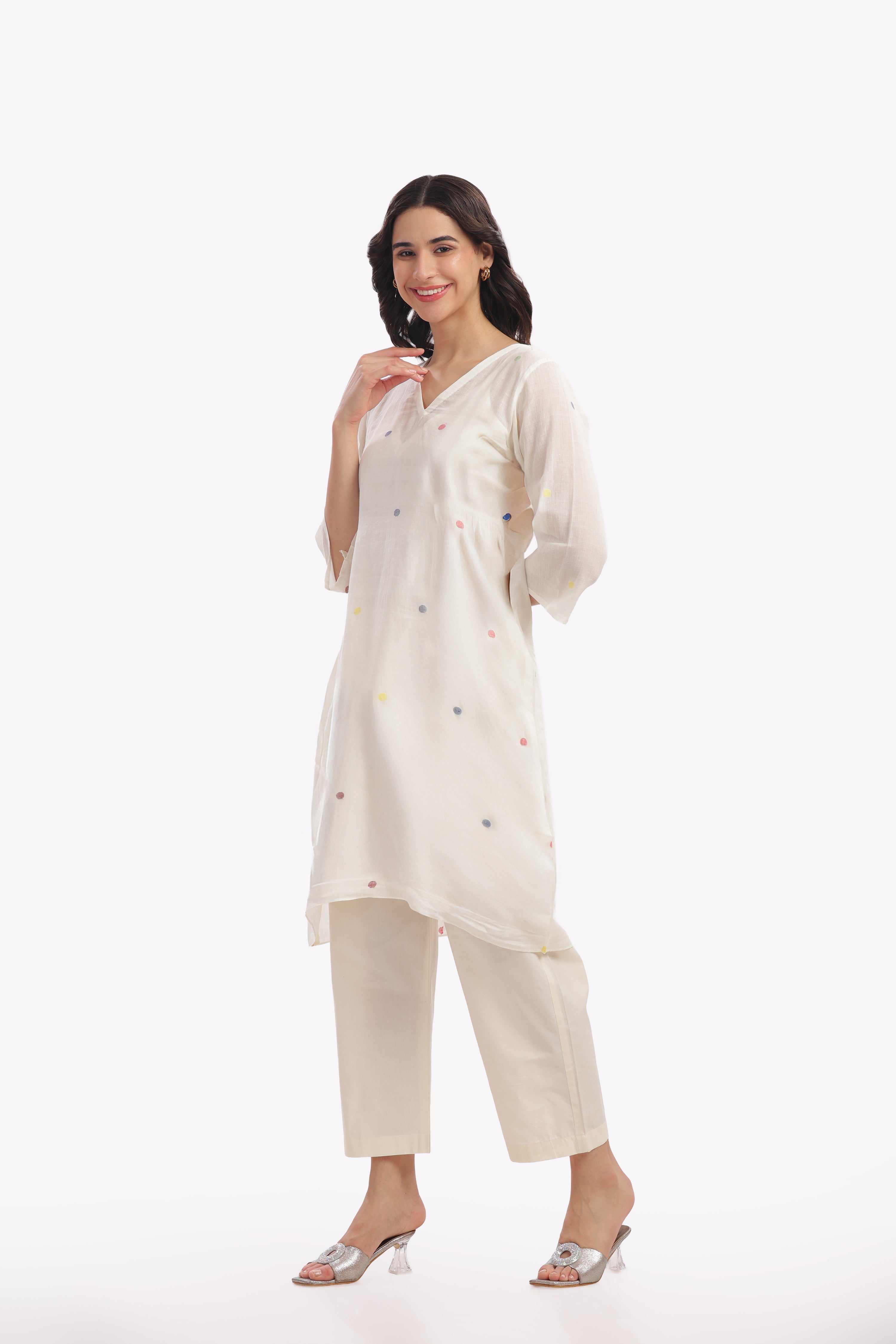 Off White Slip Kurta