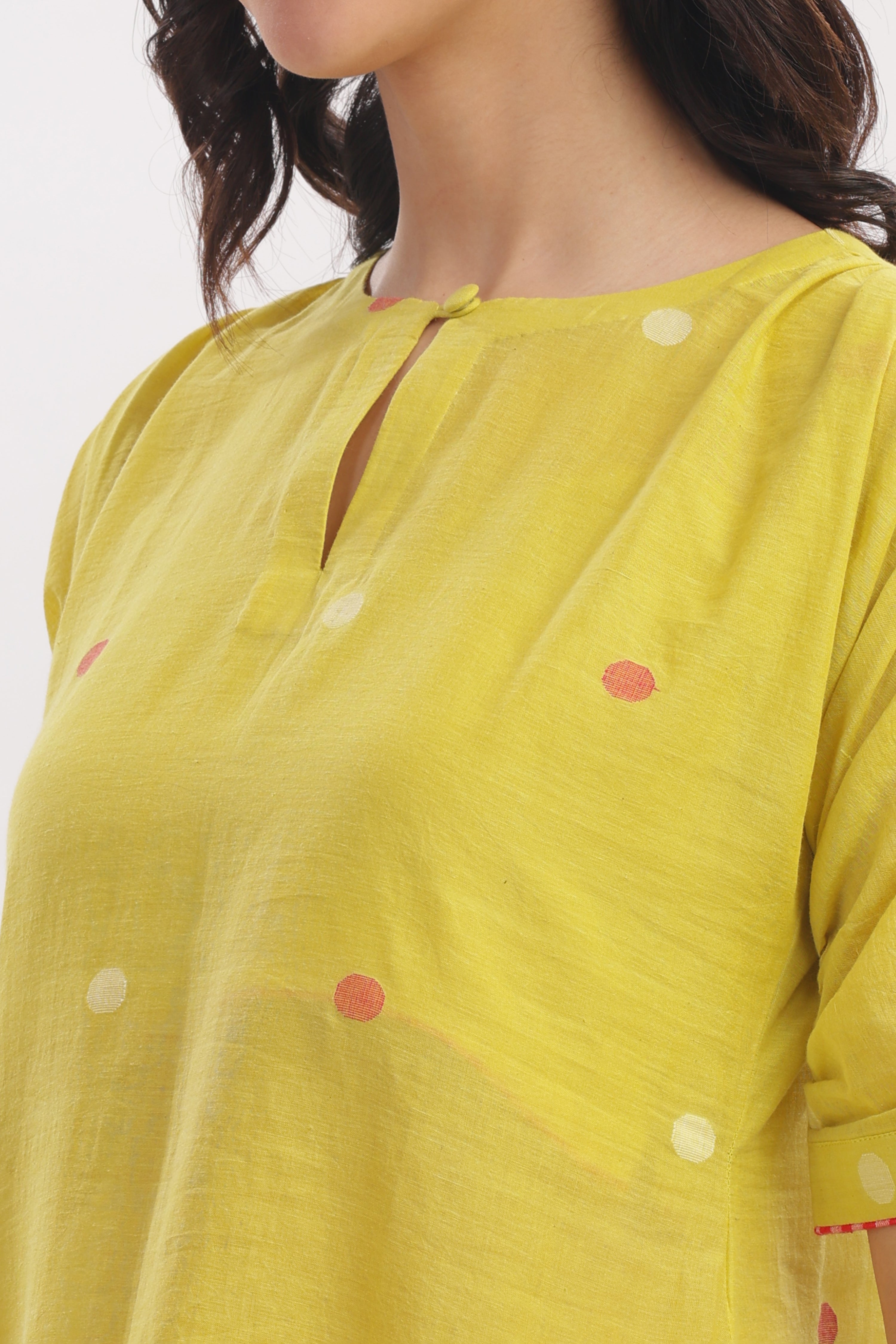 Mustard Yellow Short Kurta