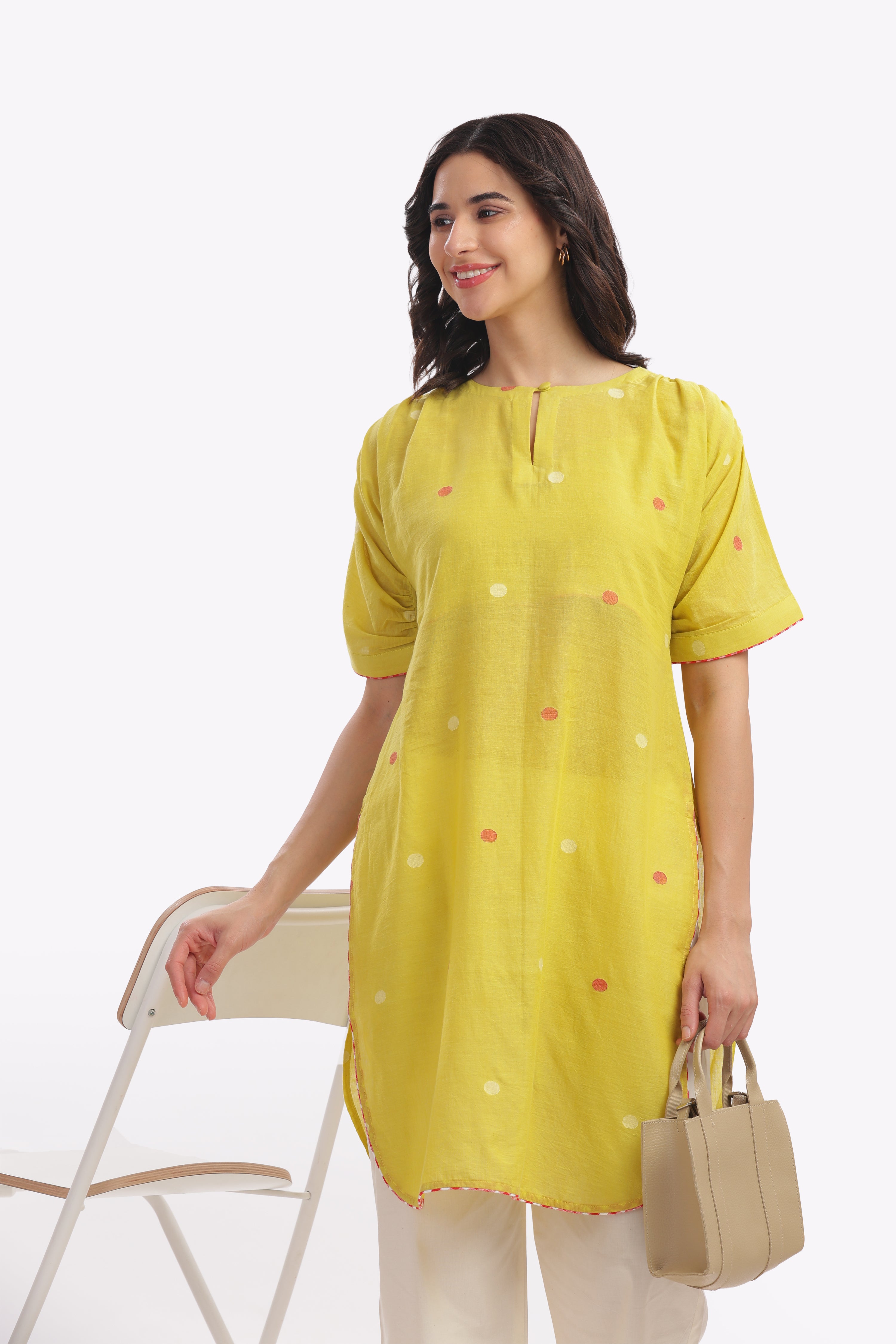 Mustard Yellow Short Kurta