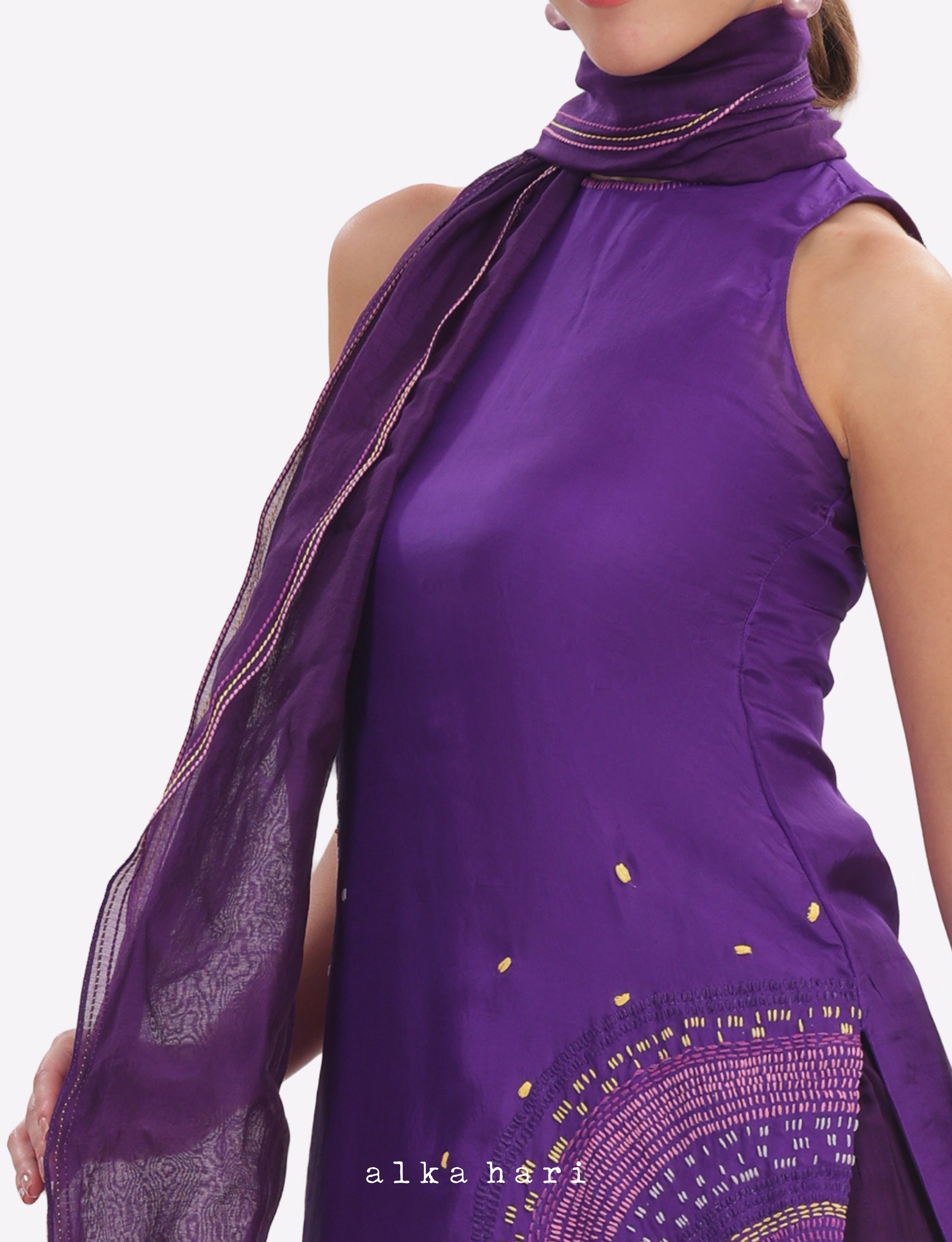 Violet Chanderi Silk Dupatta