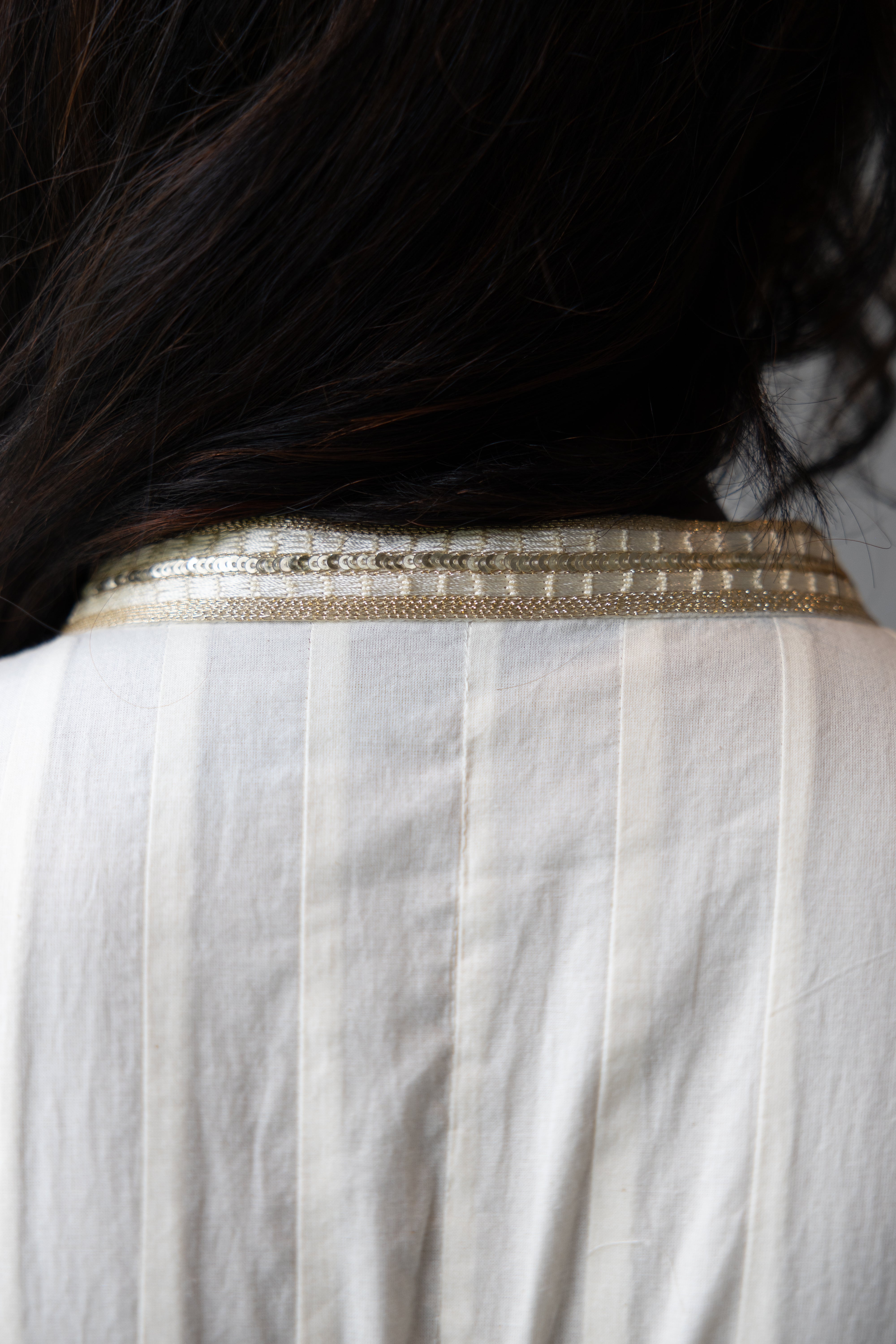 Panelled Dress with Embroidered Belt