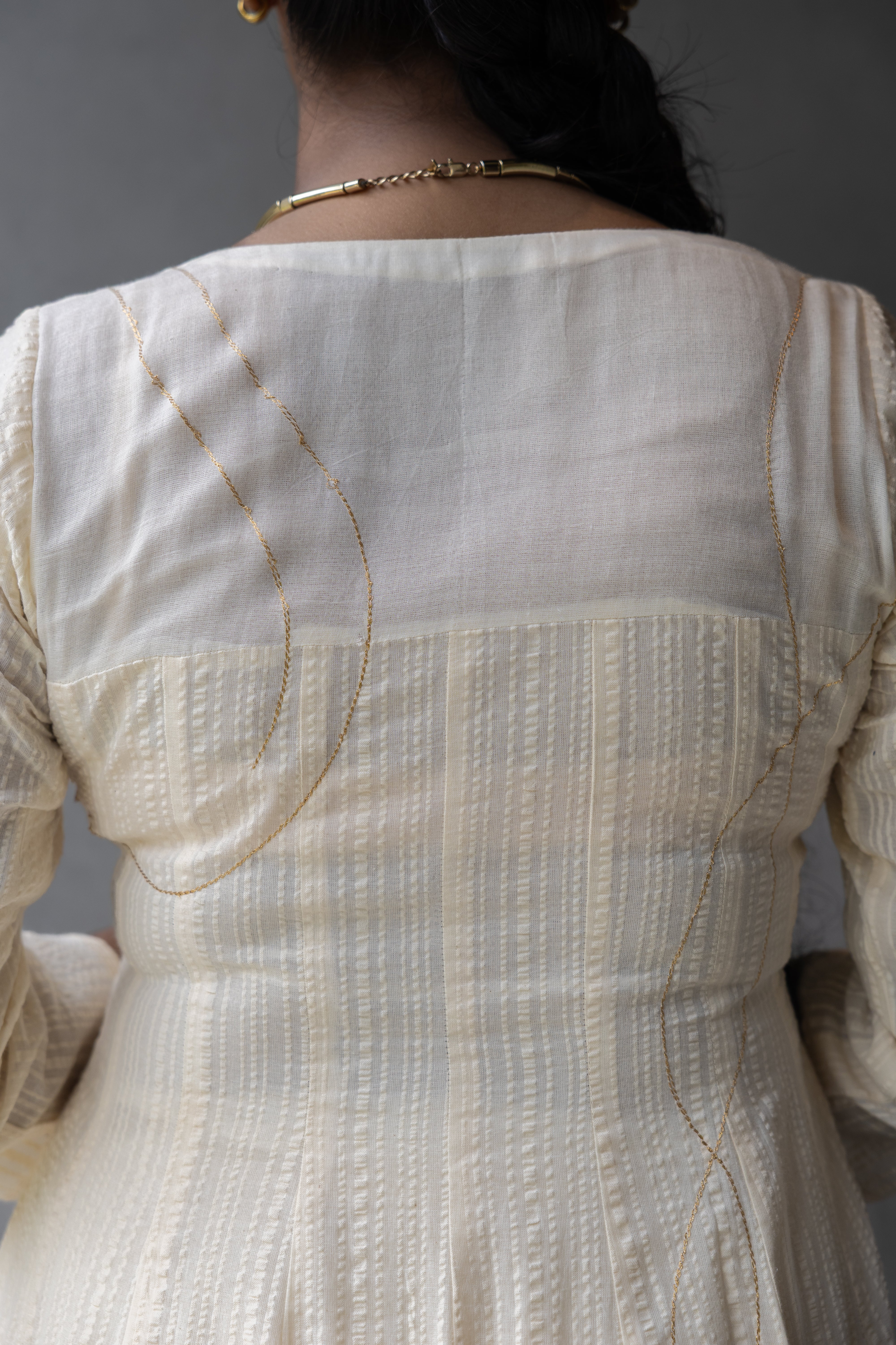 Panelled Anarkali with Hand Embroidery