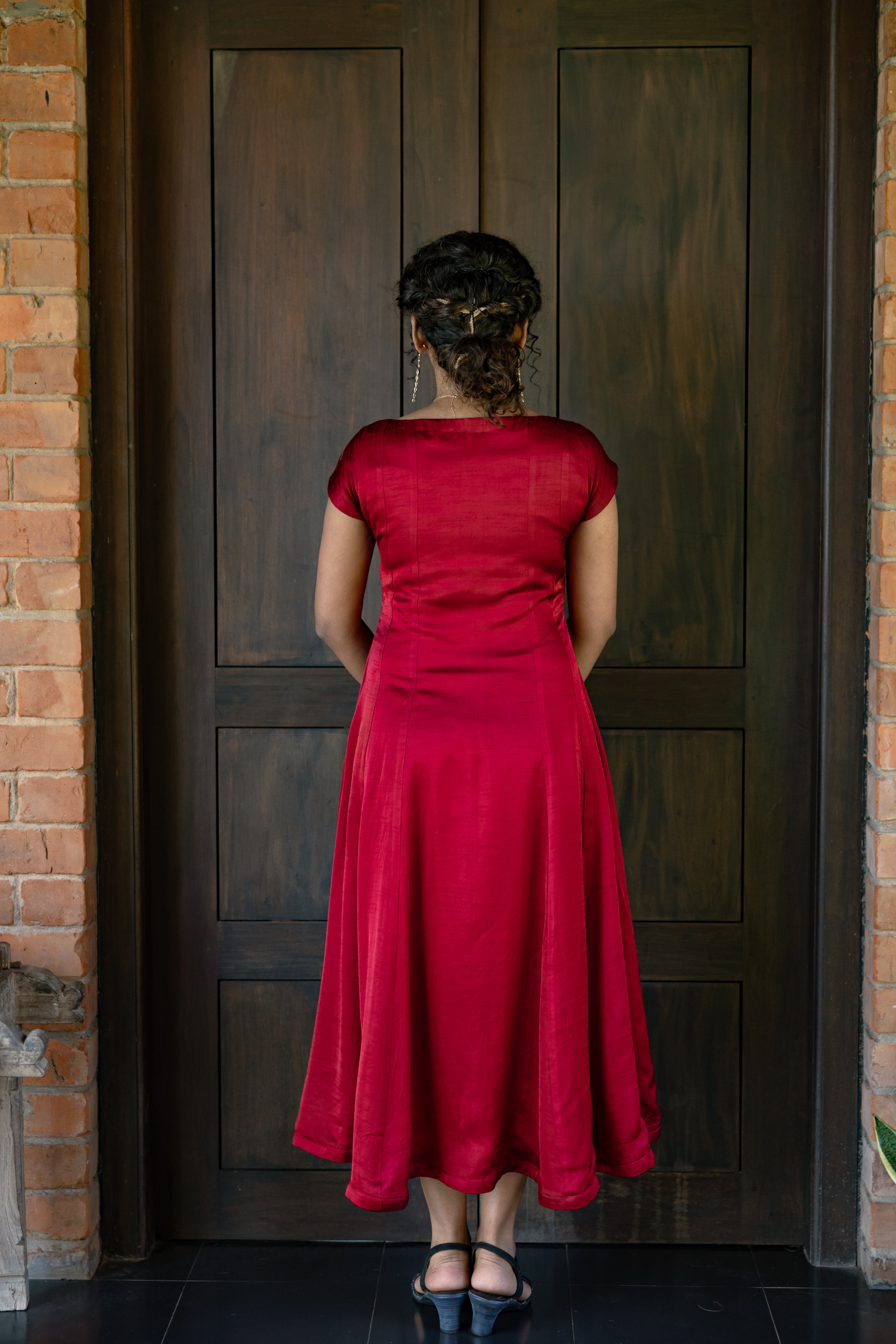 Red Embroidered Dress