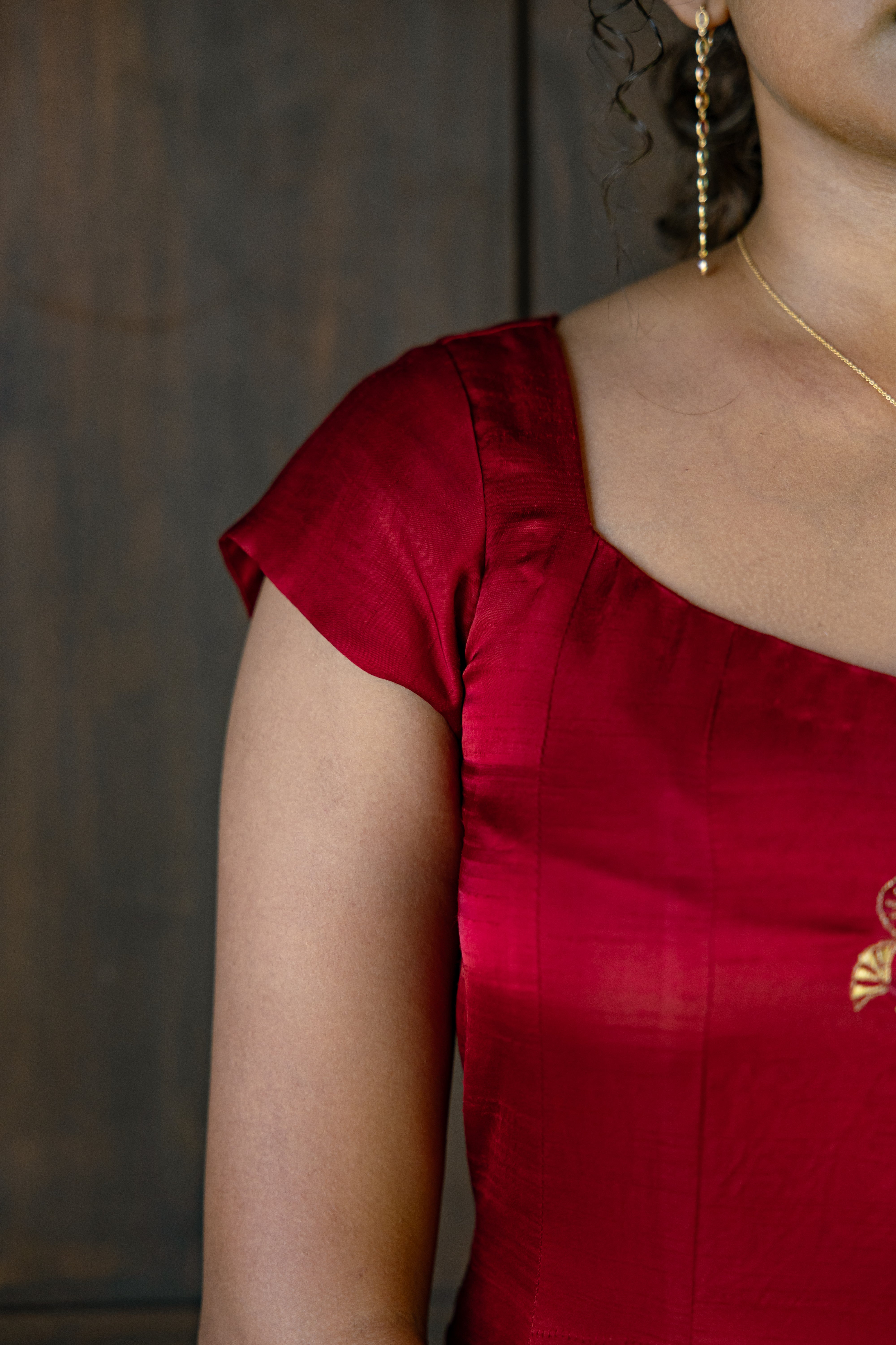 Red Embroidered Dress