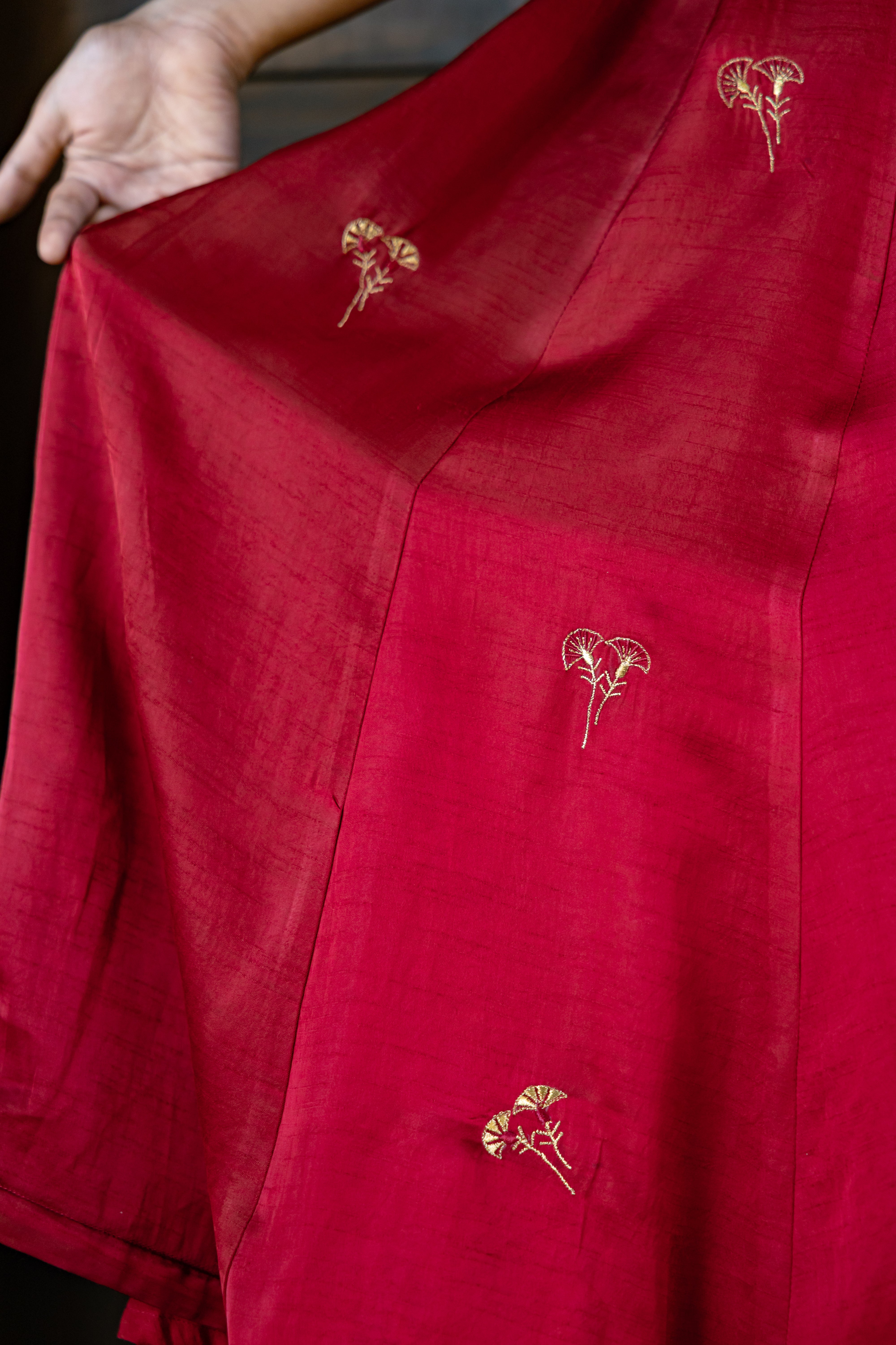 Red Embroidered Dress