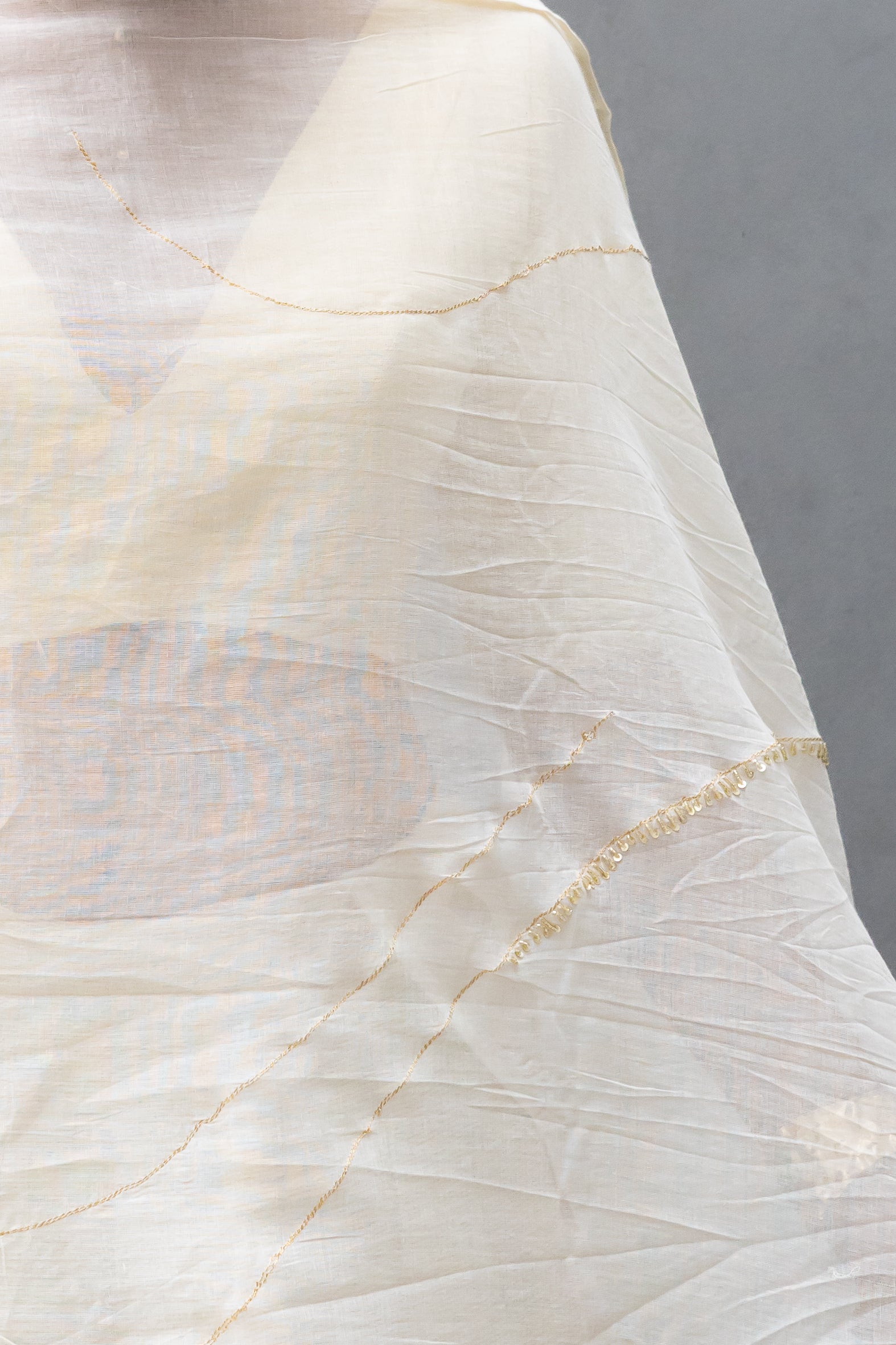 Panelled Skirt with Hand Embroidered Dupatta