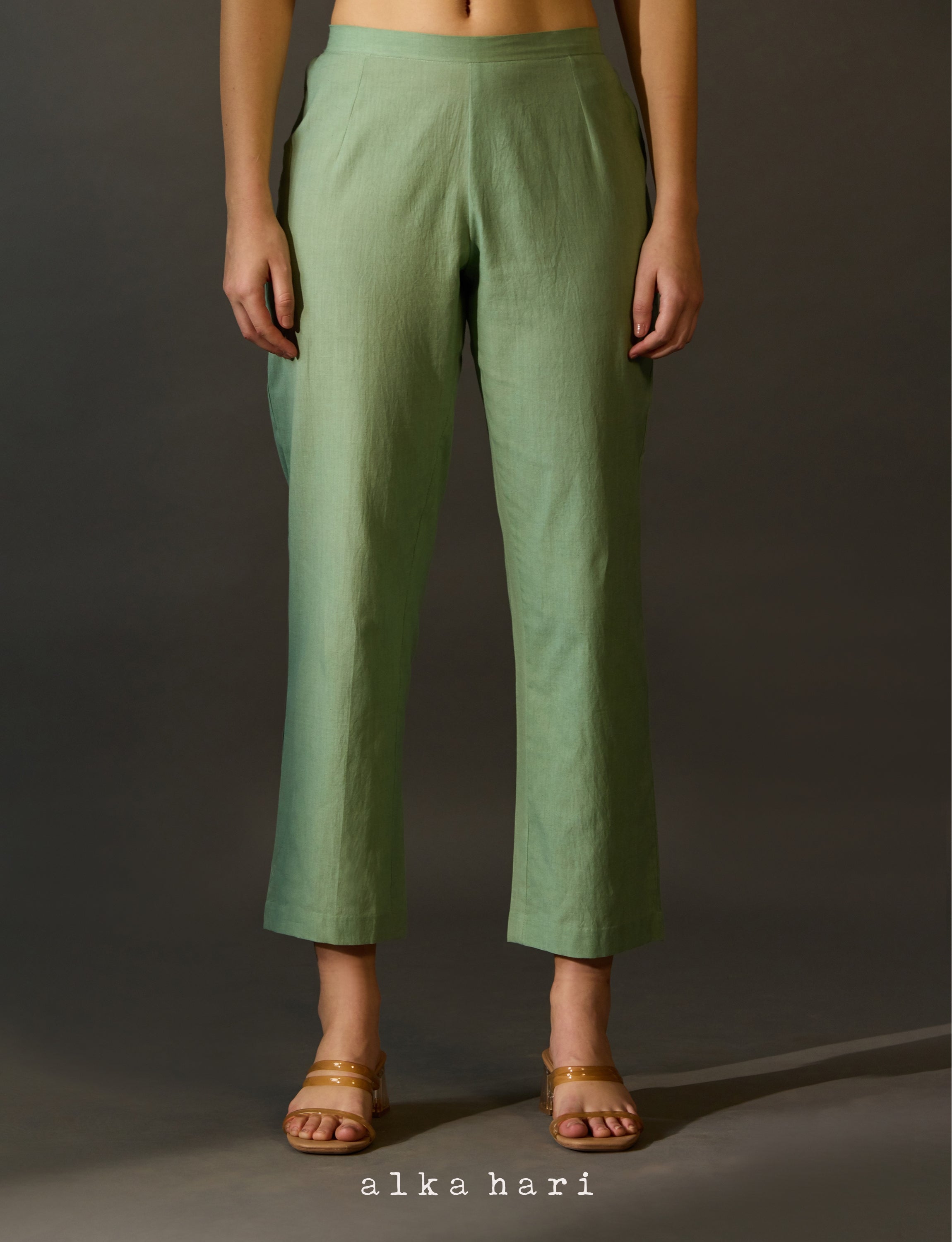 Soft Pastel Green Palazzo Pants