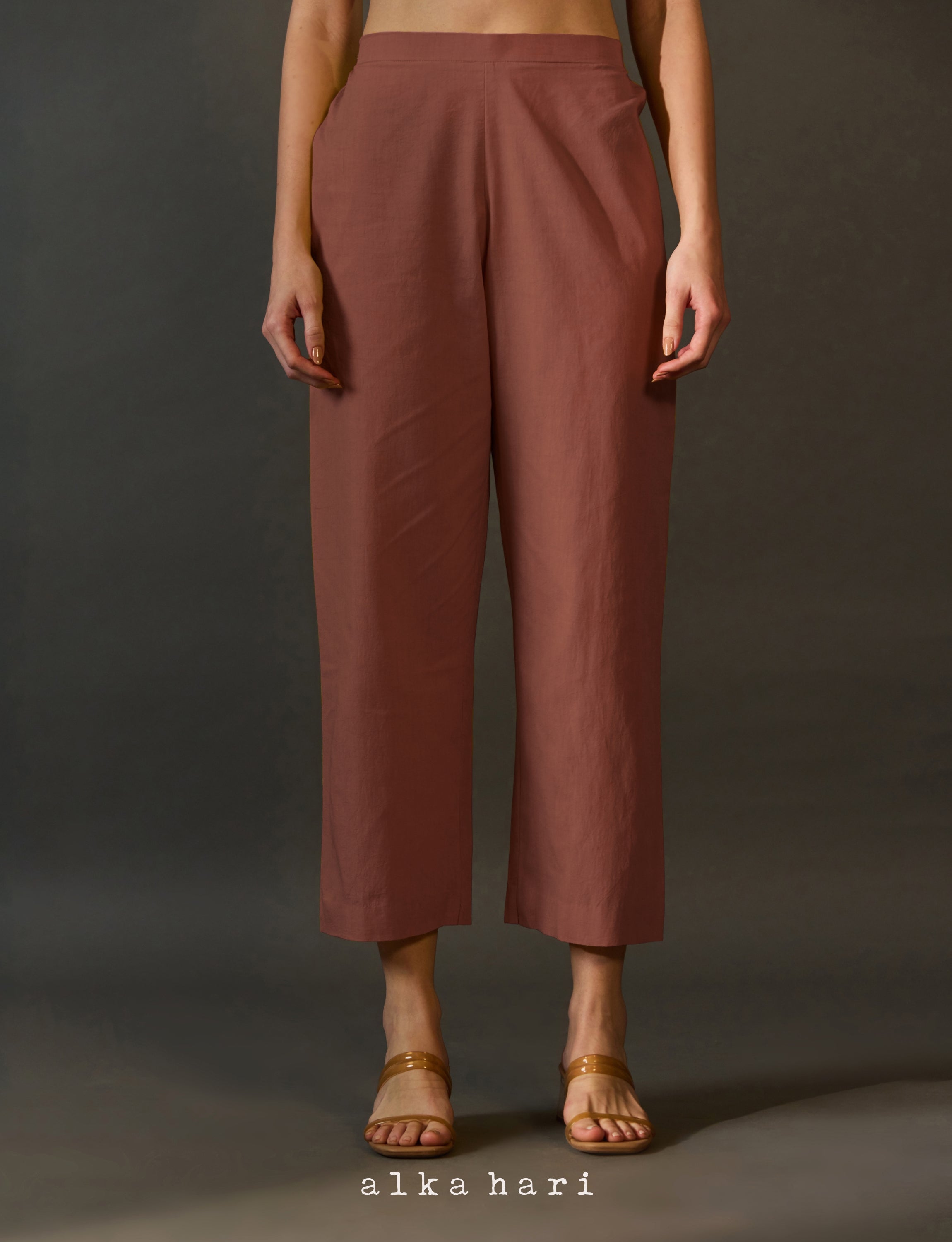 Mauve pink  Cotton Palazzo Pants