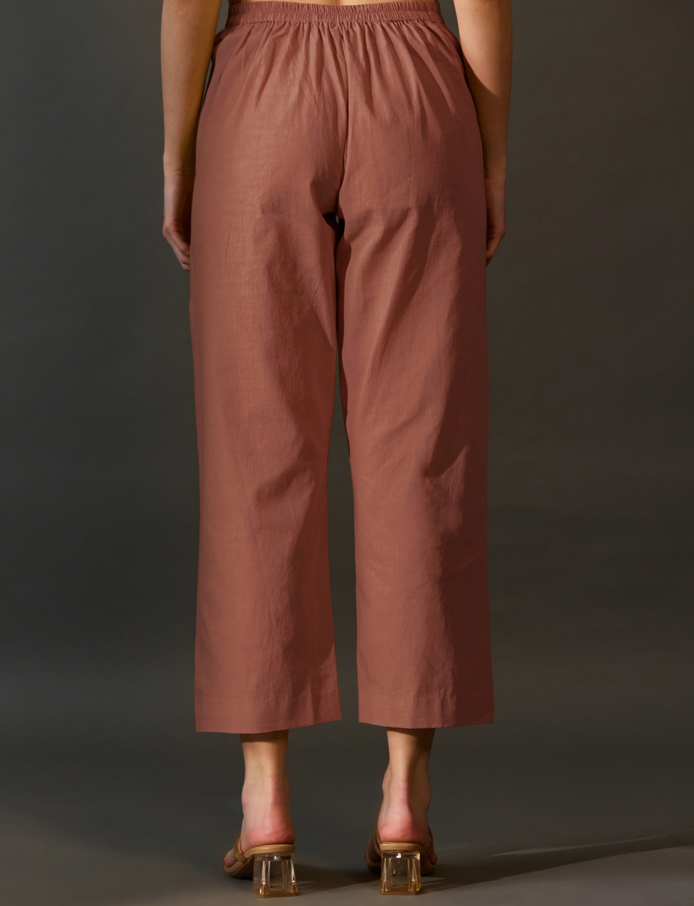 Mauve pink  Cotton Palazzo Pants