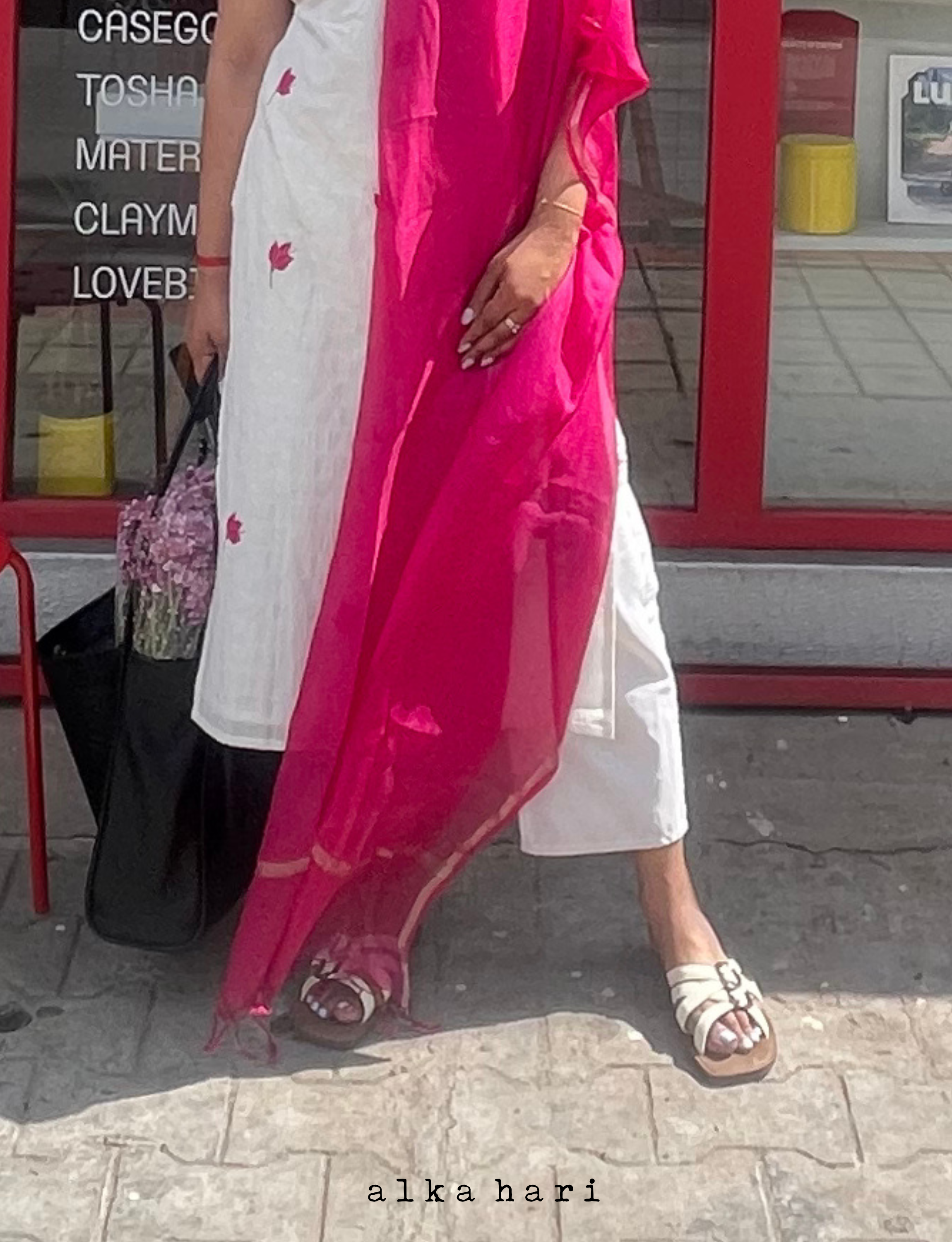 White Cotton Palazzo Pants