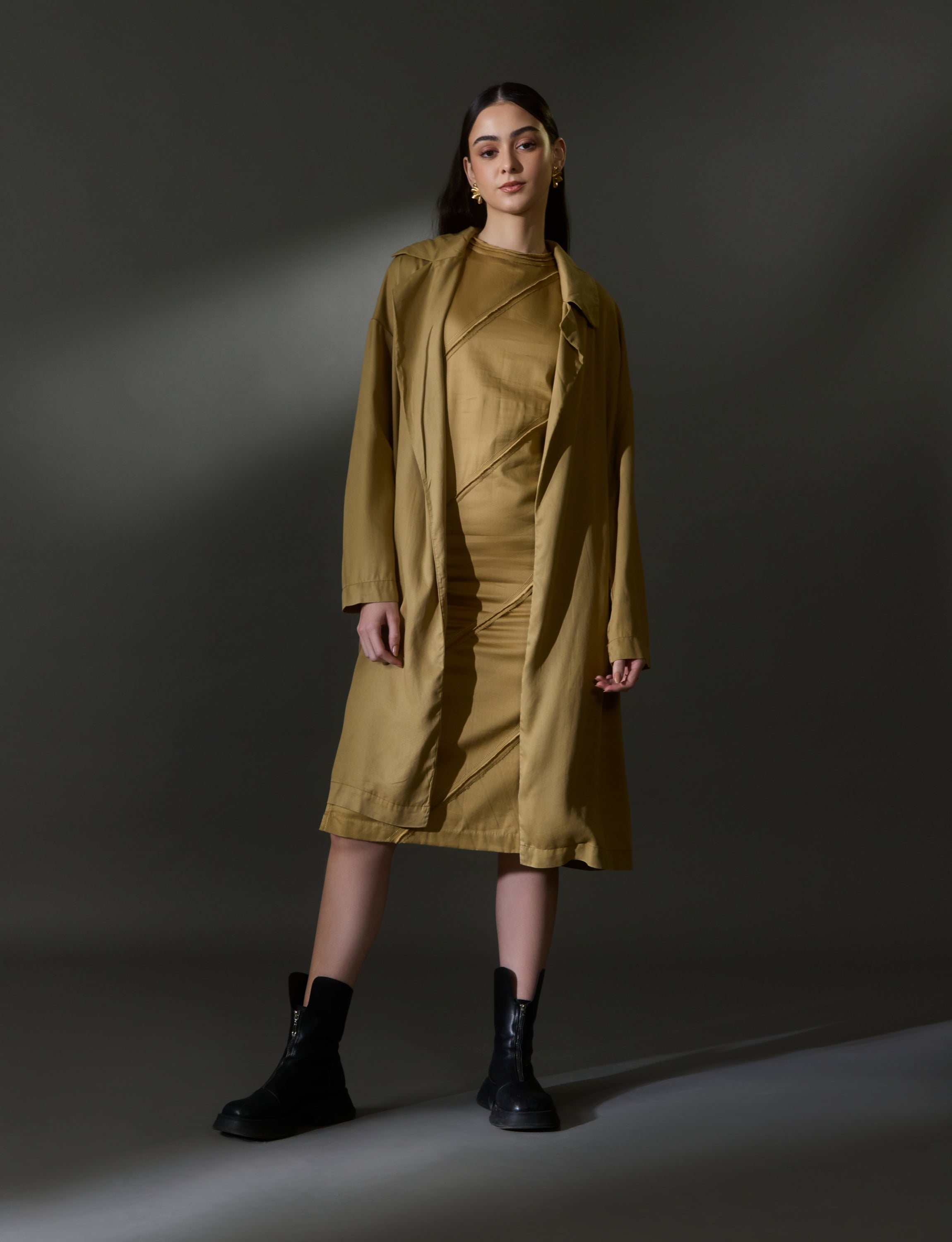 Beige Cotton Satin Jacket