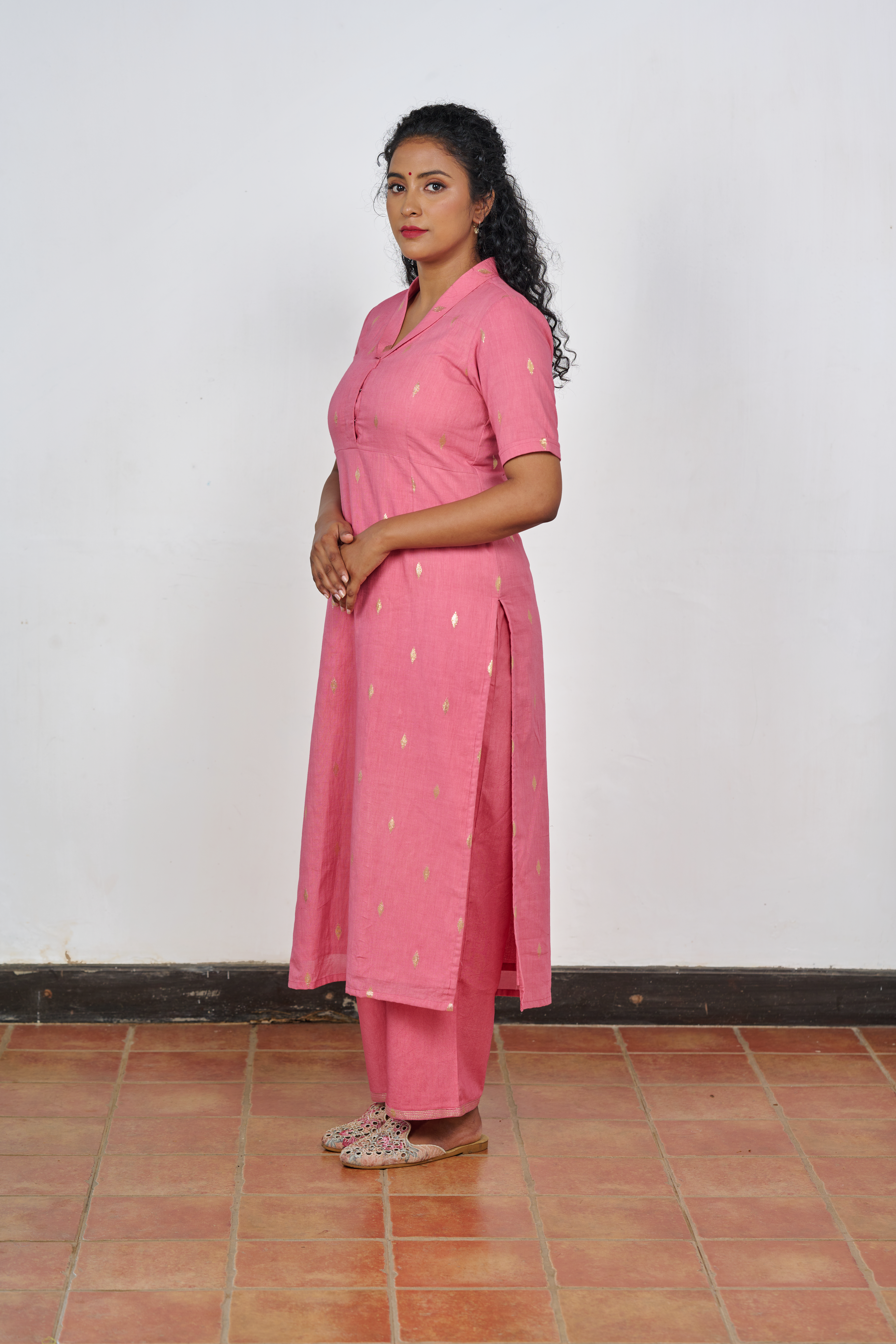 Pink Butta Kurta