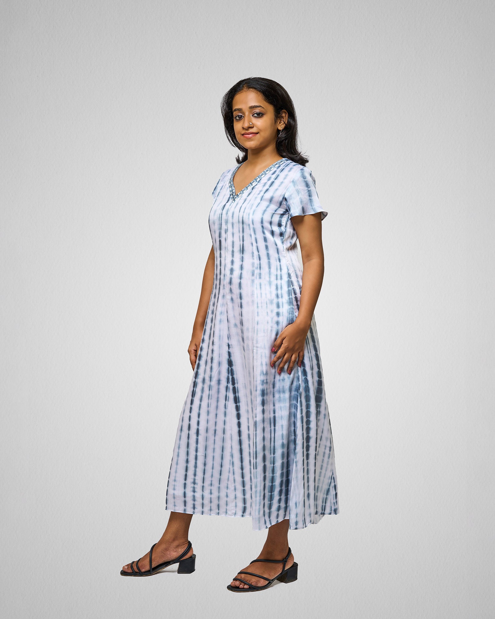 Ombre modal silk dress