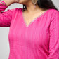 Fushia pink Kurta set