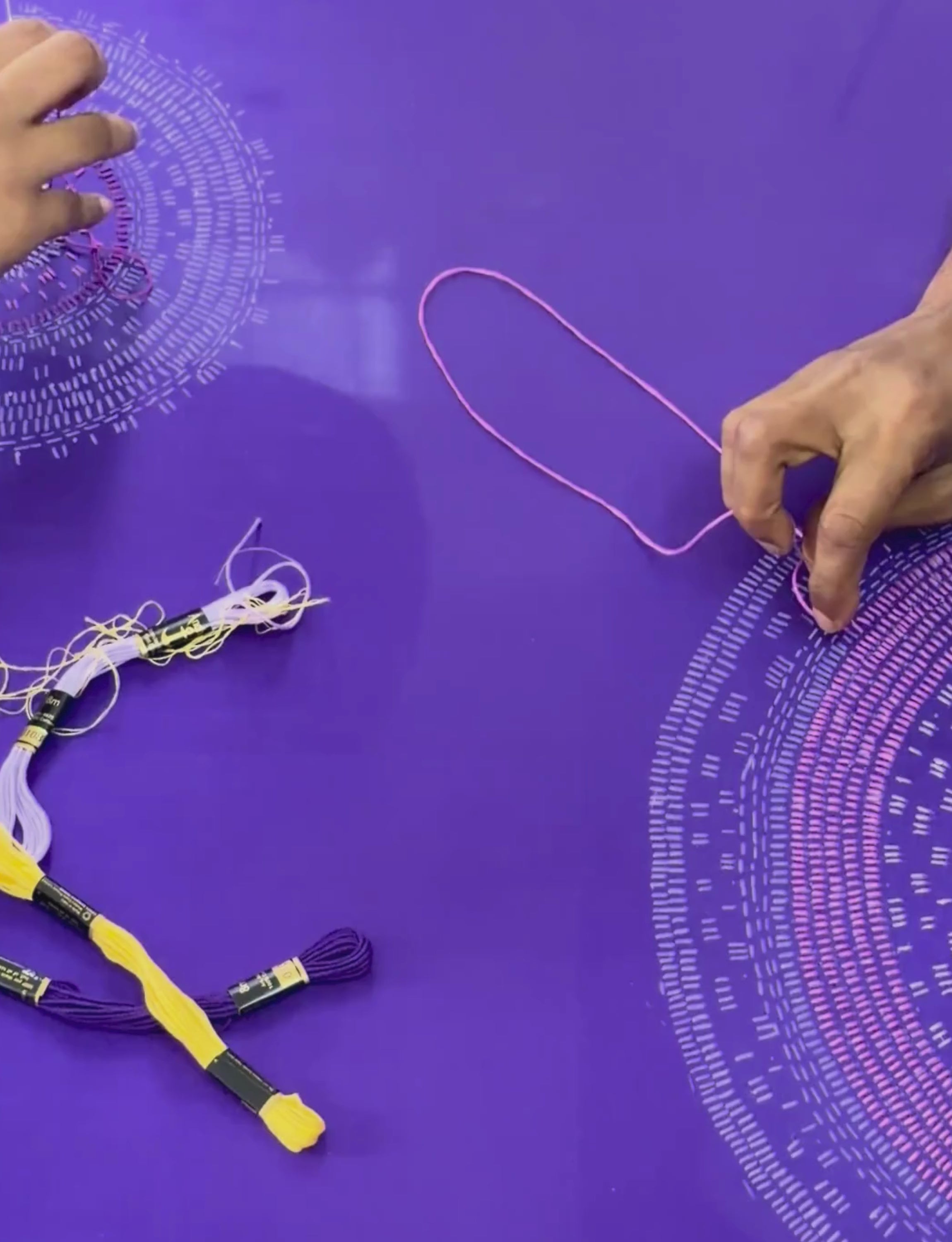 Violet Silk Embroidered Short Kurta