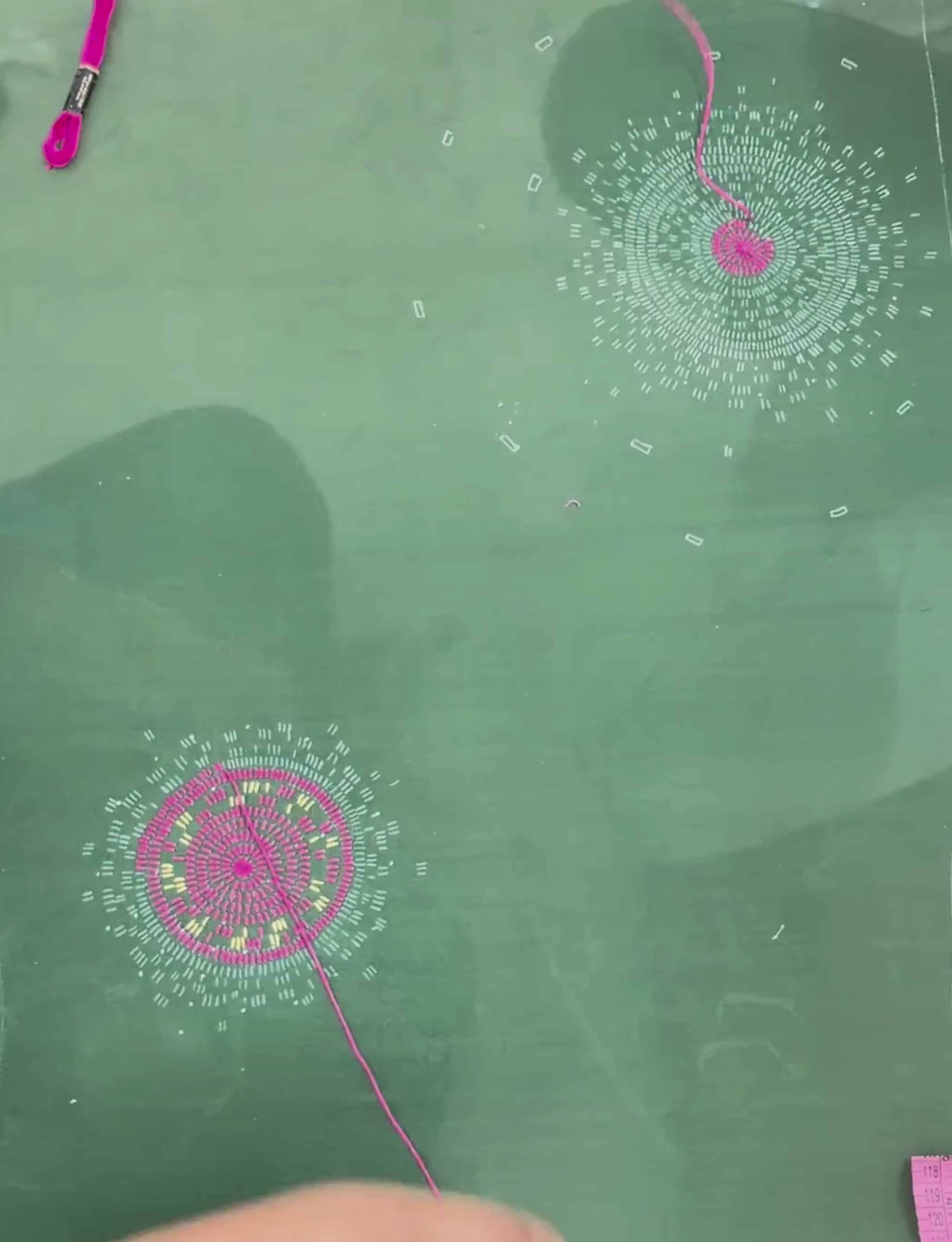 Dark Green Silk Embroidered Short Kurta