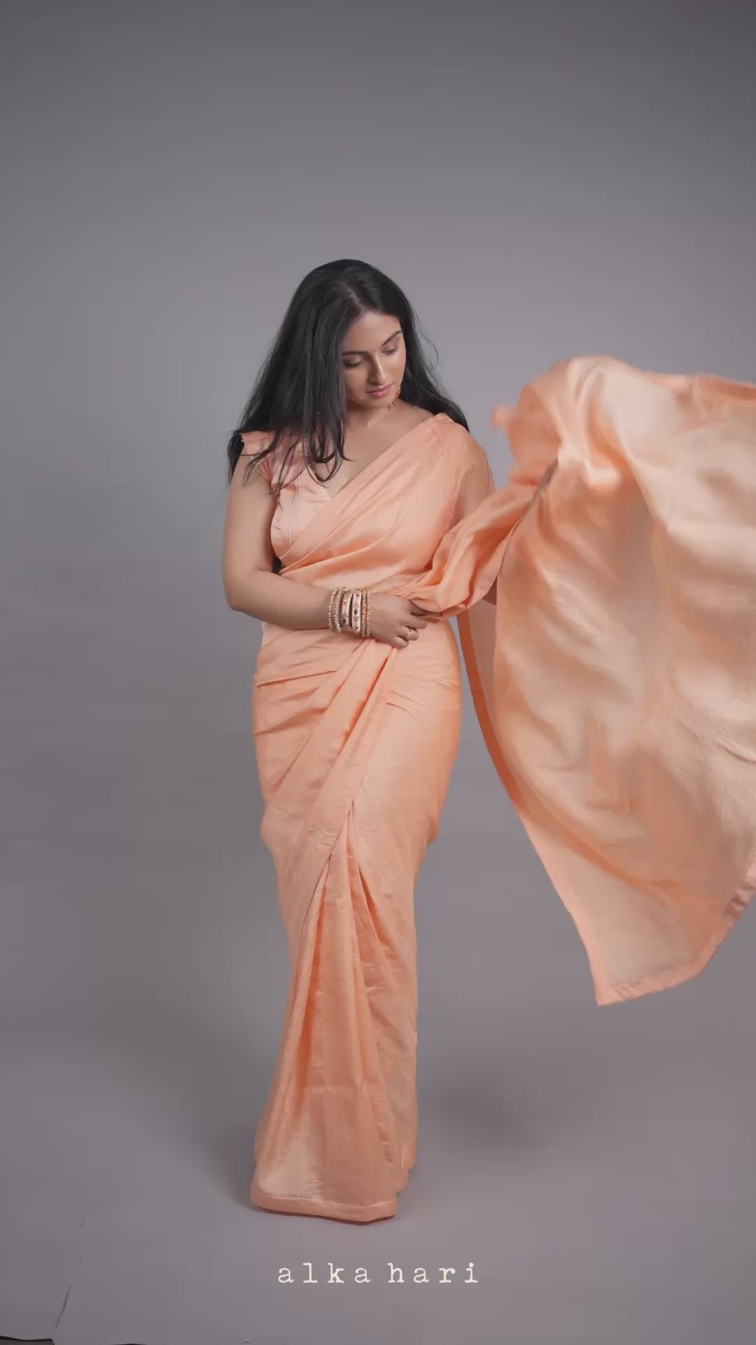 Peach Silk Saree