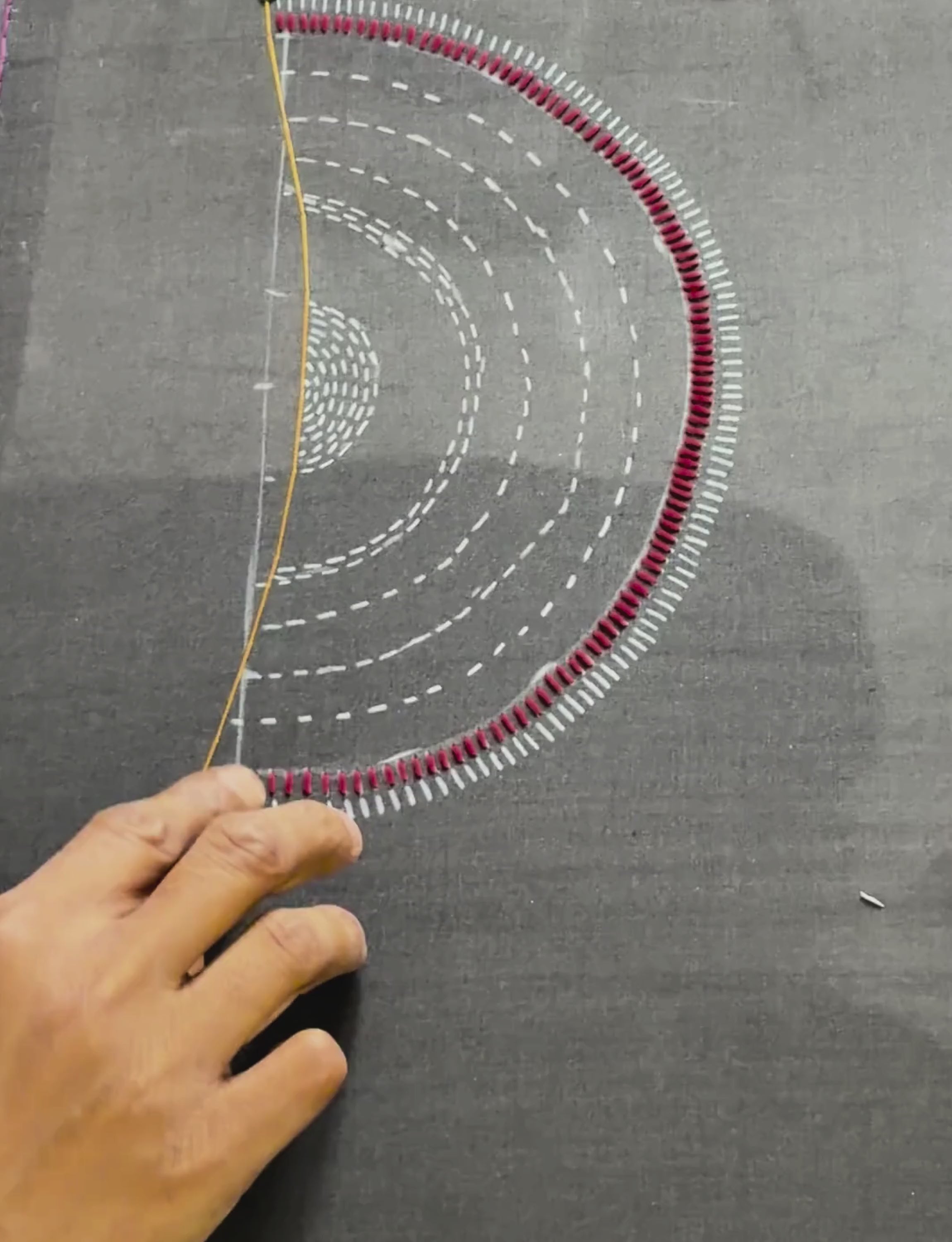 Black Silk Embroidered Short Kurta