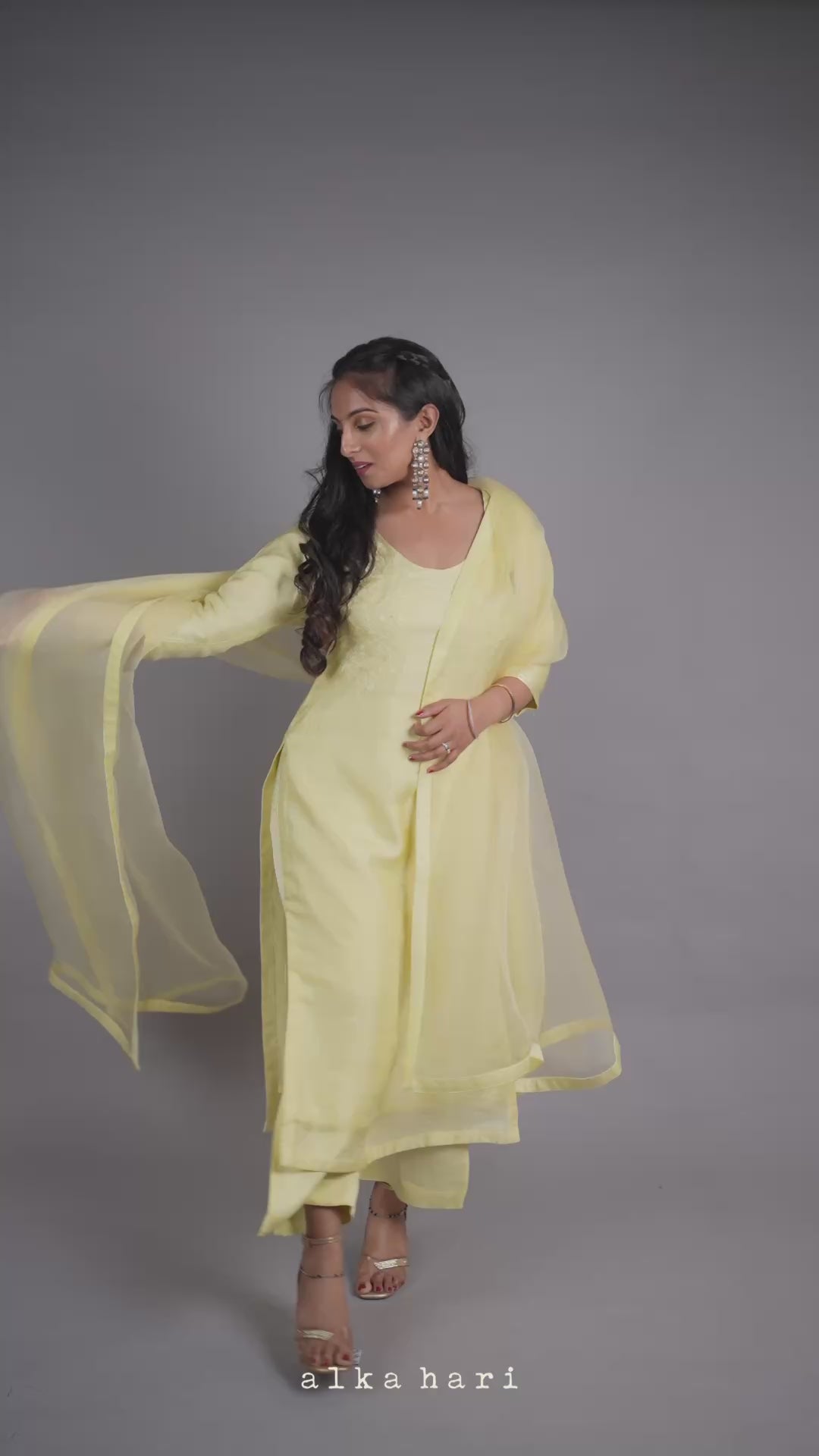 Butter Yellow Embroidered Kurta