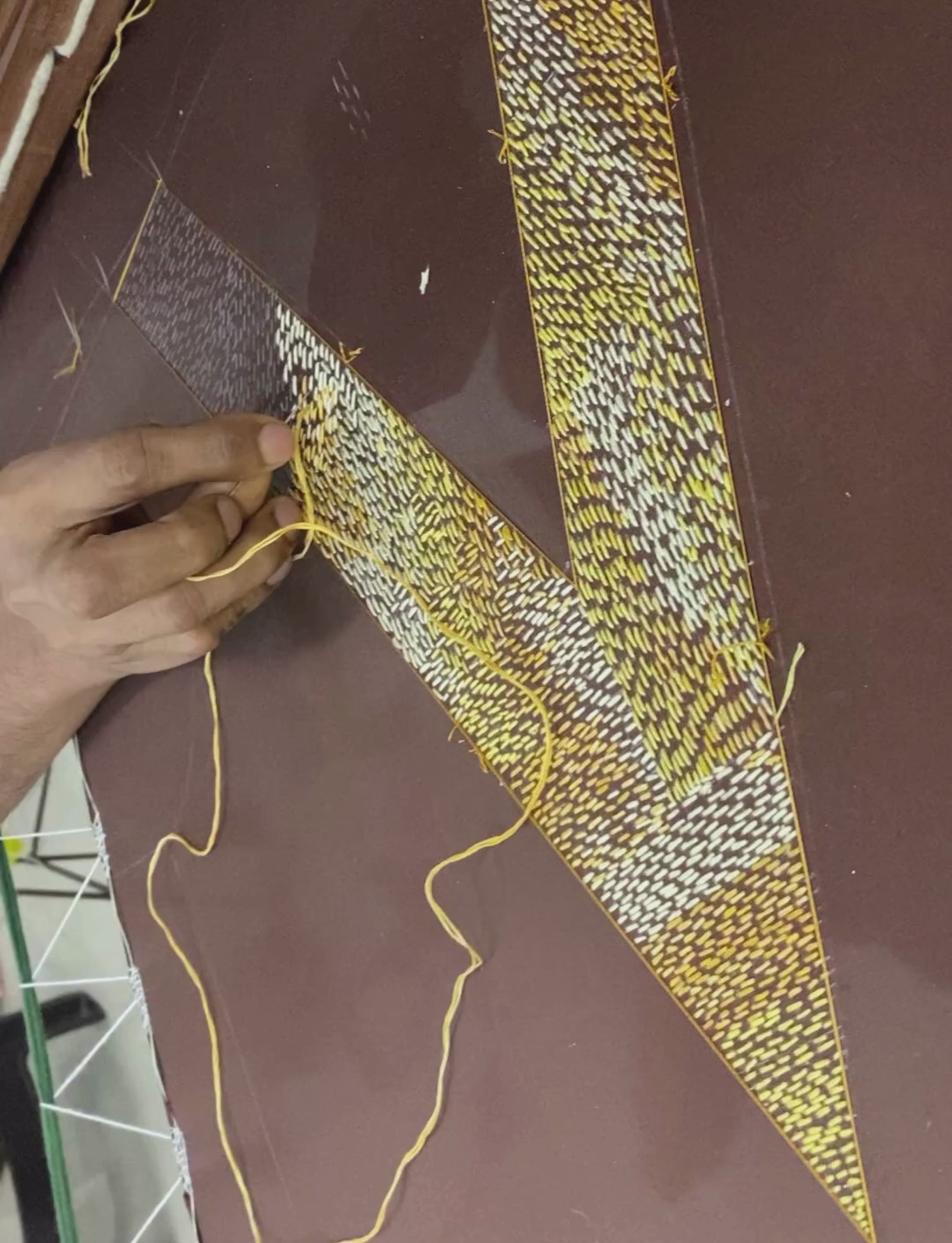 Brown Silk Embroidered Short Kurta