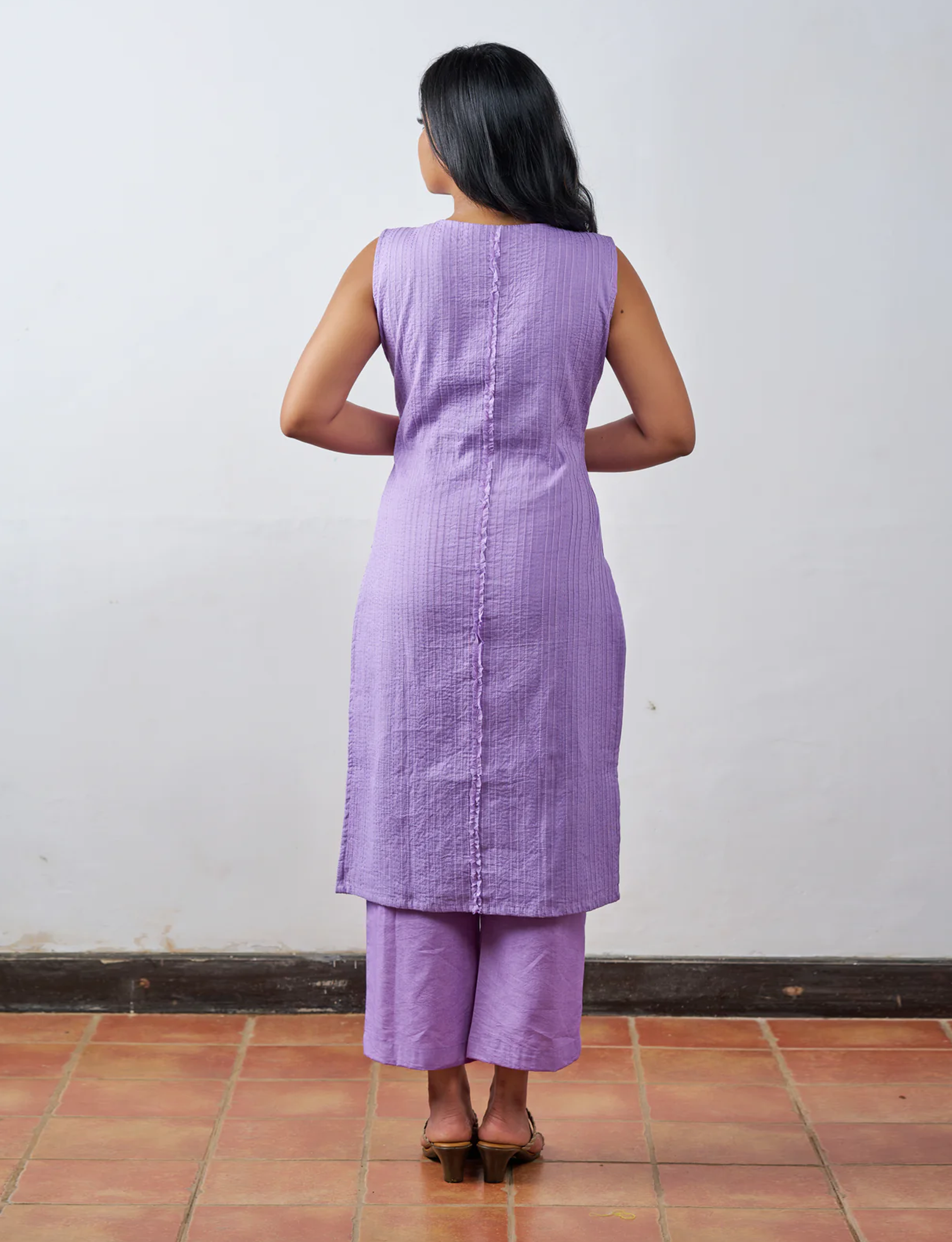 Lavender Textured Kurta