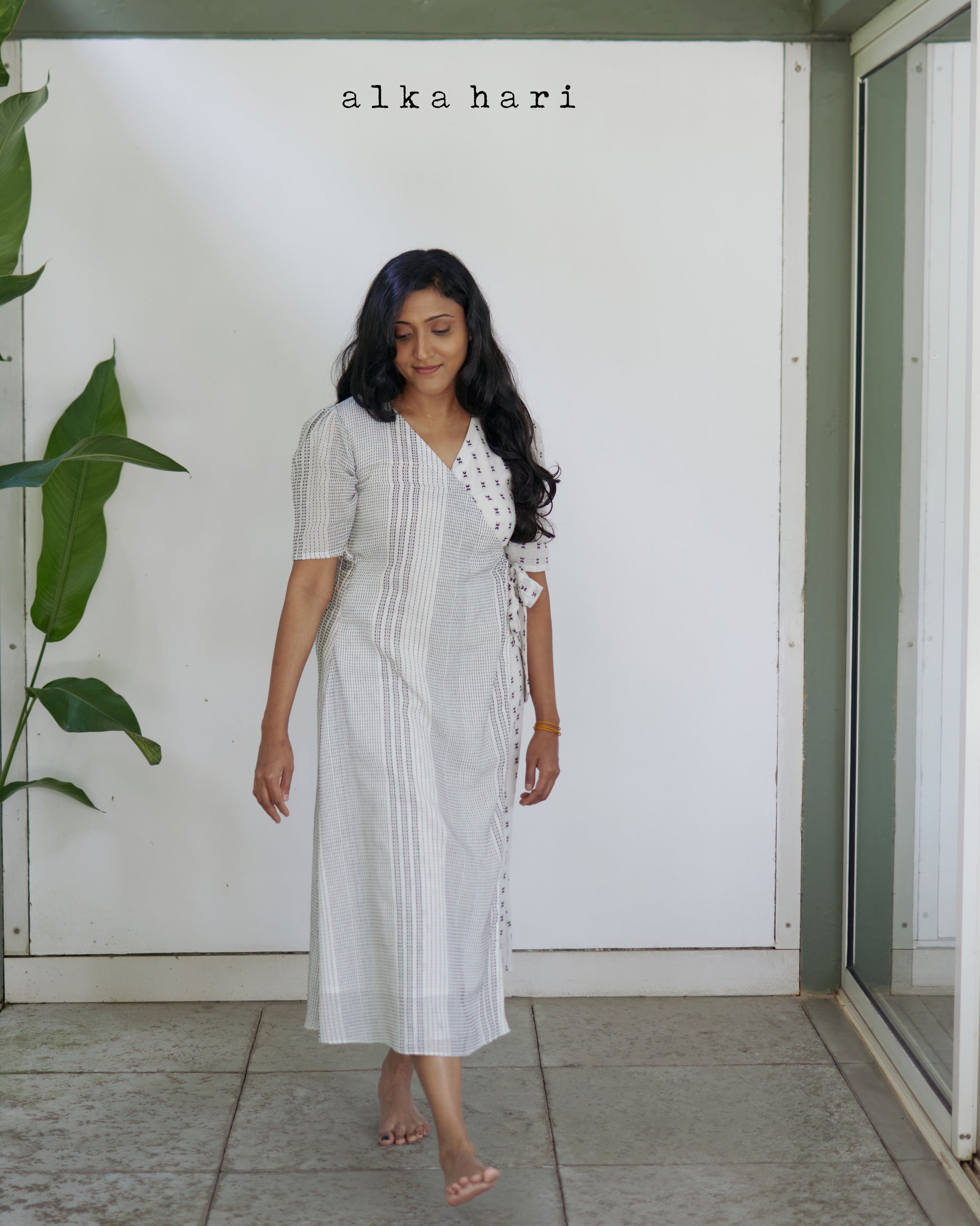 Black and White Wrap Dress